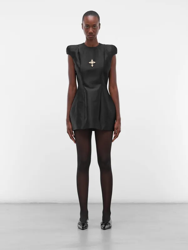 Black Silk-Wool Cross Dress (FLAW25WWSWMD-BLACK) sold by lorenzo