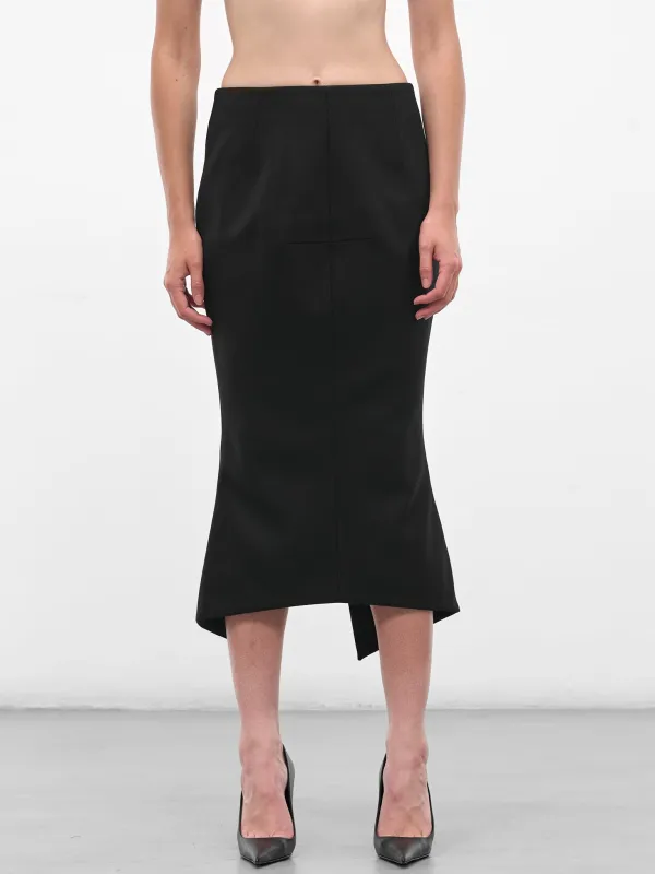 Black Madame H. Midi Skirt (MAT01SK101-SCLERA-BLACK) sold by lorenzo