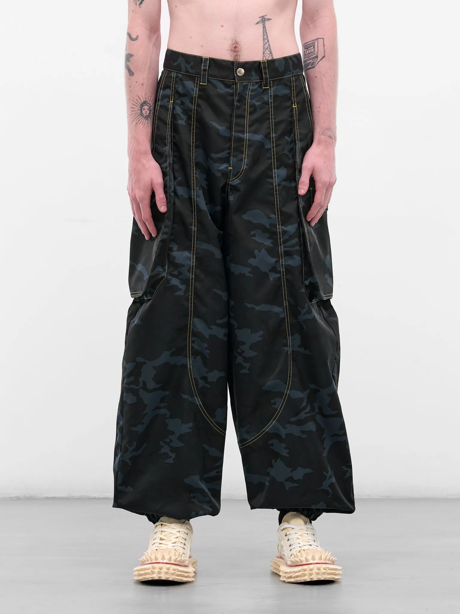 Navy Camouflage Nylon Cargo Pants (KL984-NAVY-CAMOUFLAGE) sold by lorenzo