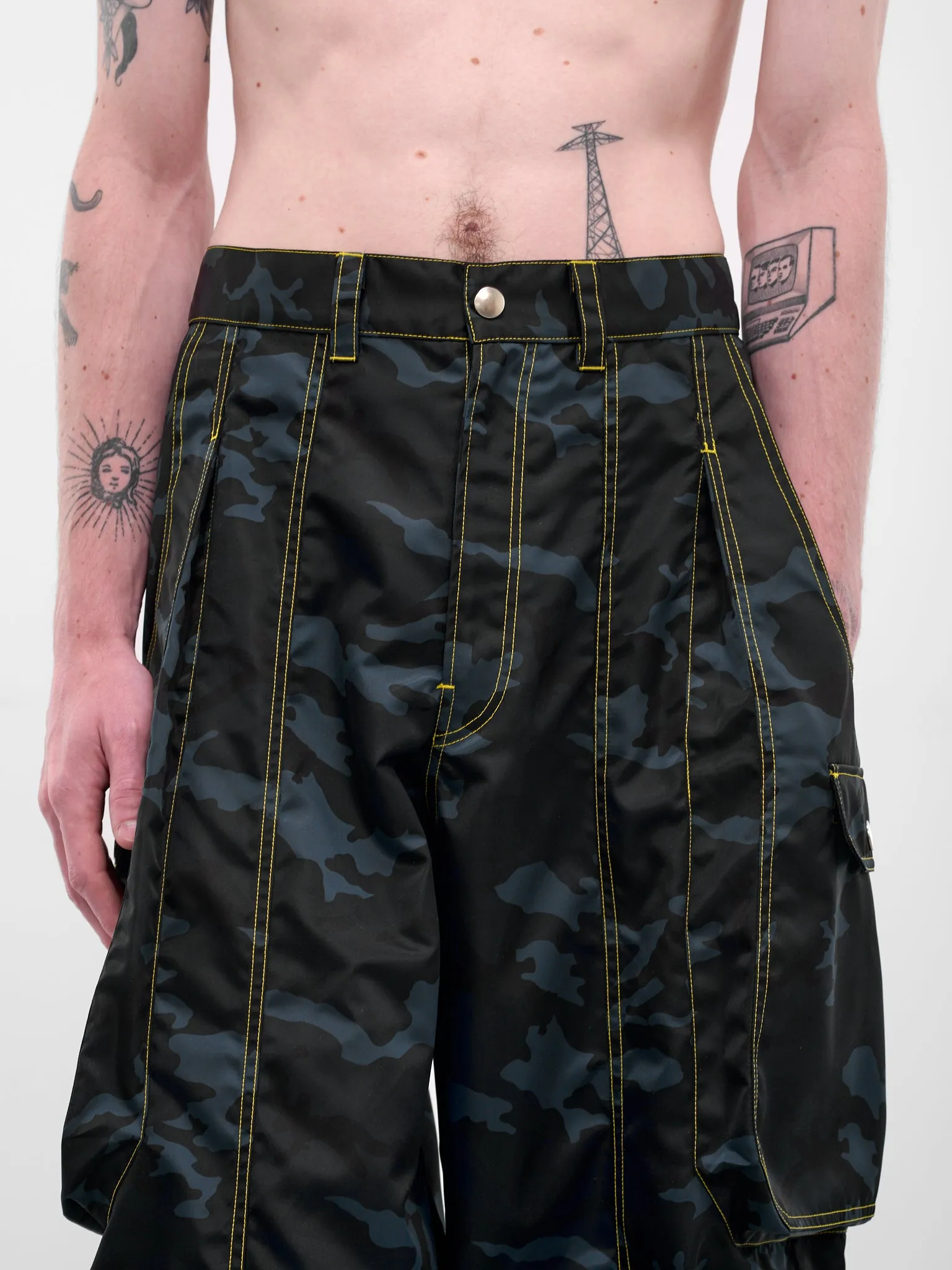 Navy Camouflage Nylon Cargo Pants (KL984-NAVY-CAMOUFLAGE) sold by lorenzo product image thumbnail 4