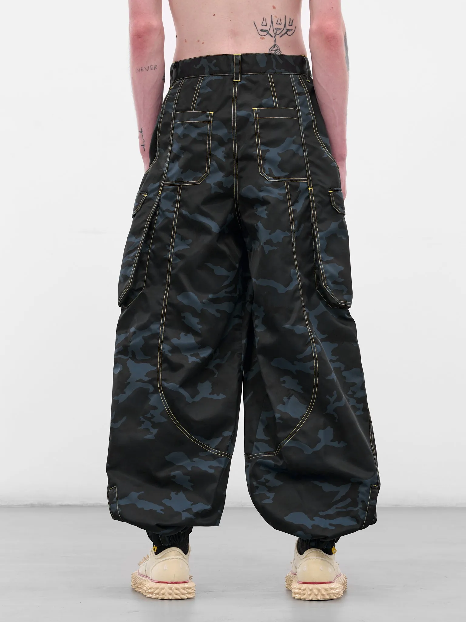 Navy Camouflage Nylon Cargo Pants (KL984-NAVY-CAMOUFLAGE) sold by lorenzo product image thumbnail 3