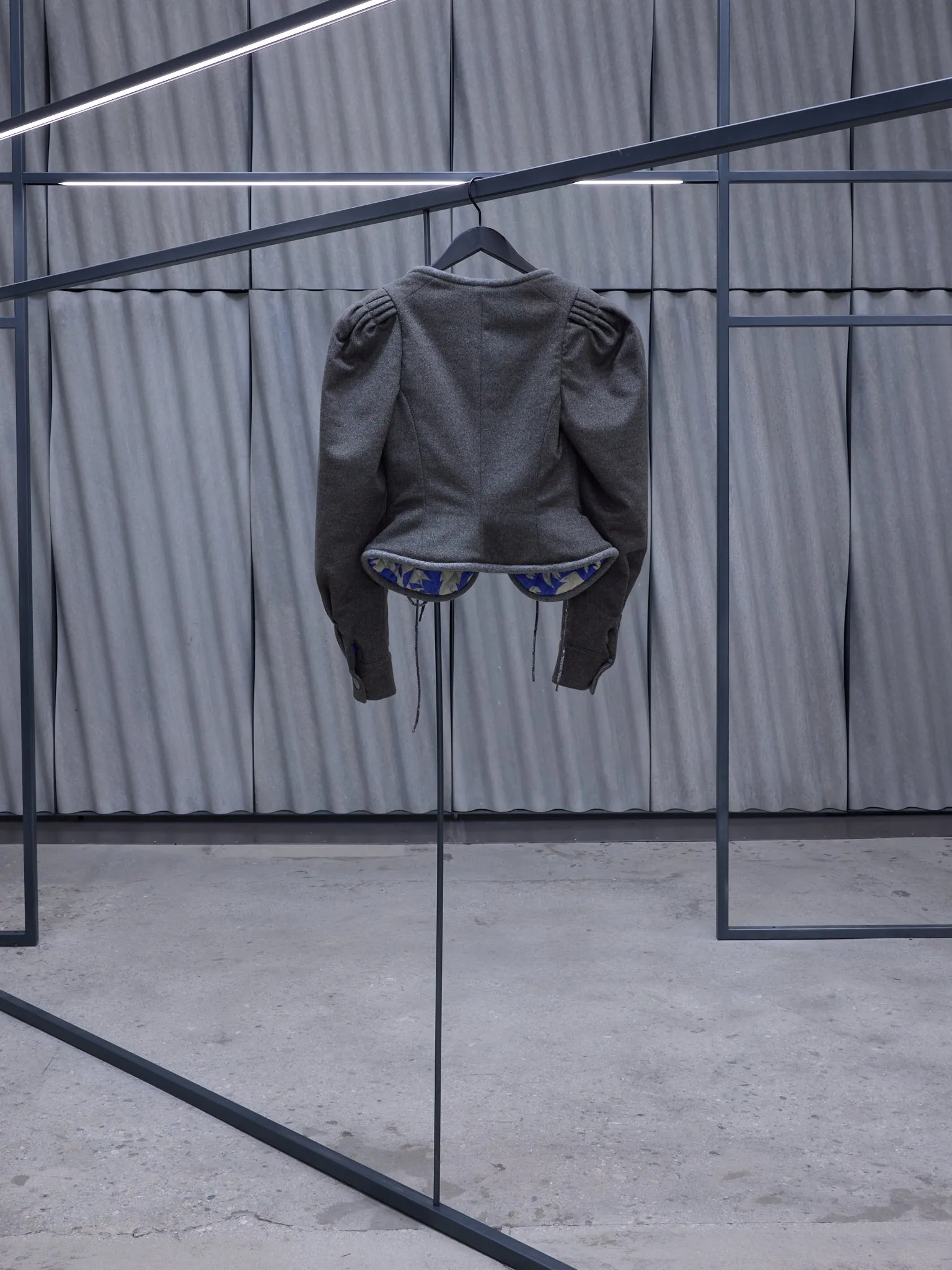 Gray Gexi Spencer Jacket (14010069-W00MB-M409-MILITARY) sold by lorenzo product image thumbnail 2