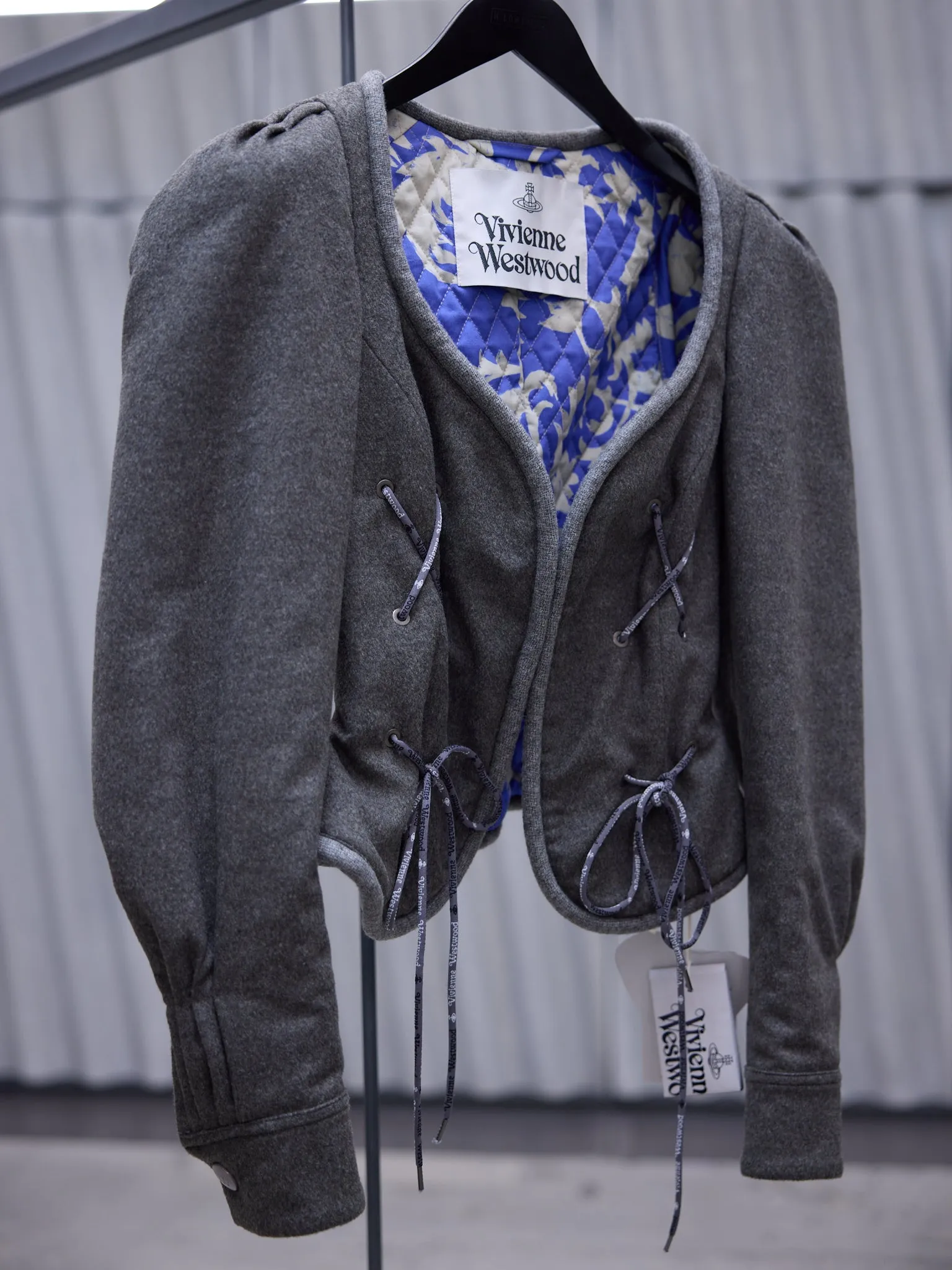 Gray Gexi Spencer Jacket (14010069-W00MB-M409-MILITARY) sold by lorenzo product image thumbnail 3