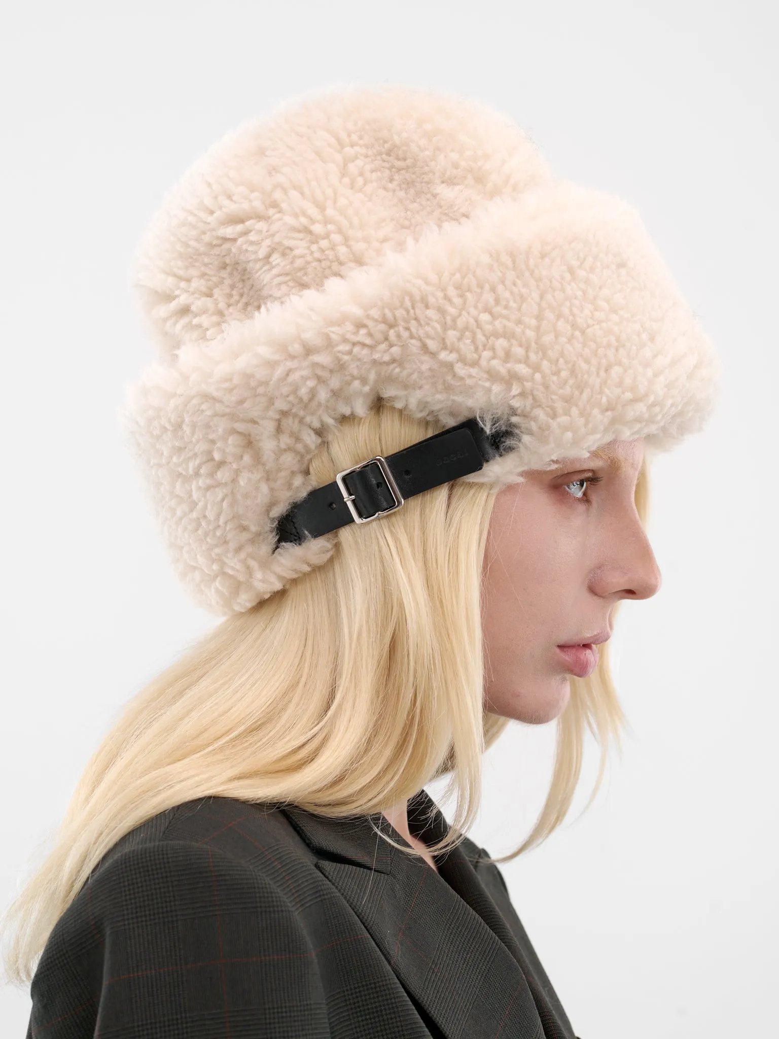 Ivory Fuzzy Wool Cap (25-01043S-199-IVORY) sold by lorenzo product image thumbnail 2