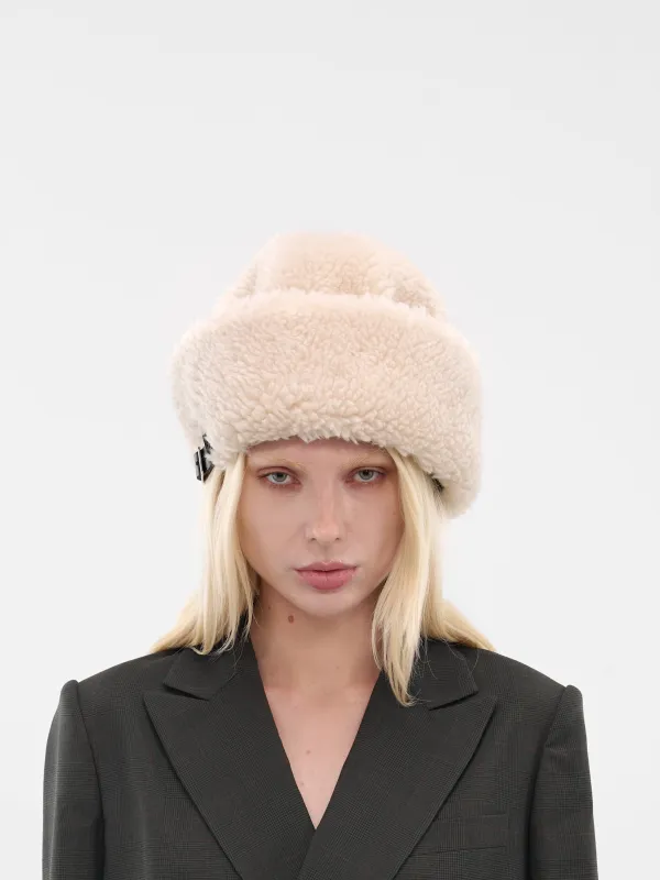 Ivory Fuzzy Wool Cap (25-01043S-199-IVORY) sold by lorenzo