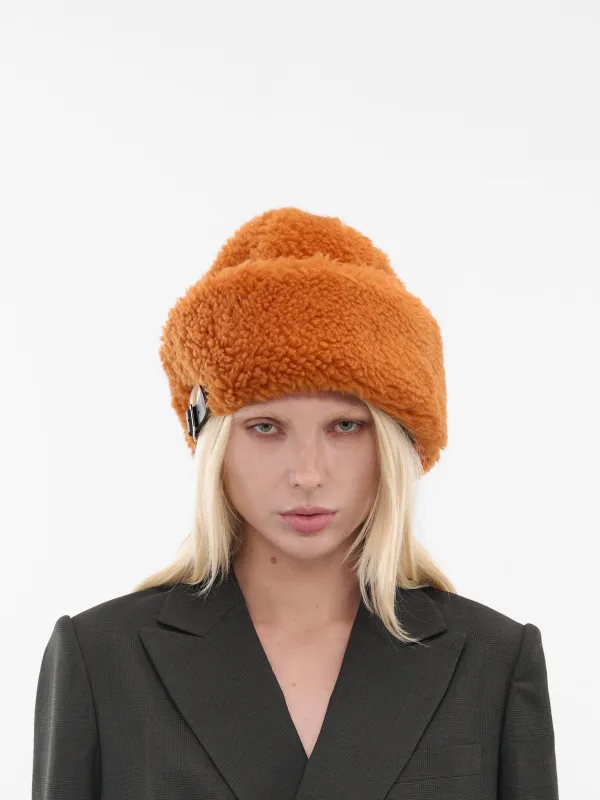 Orange Fuzzy Wool Cap (25-01043S-851-ORANGE) sold by lorenzo