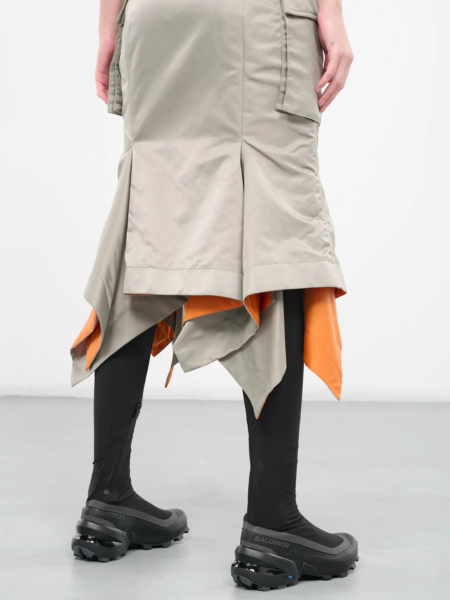 Nylon Twill Bomber Skirt (24-07089-535-LIGHT-GREEN) sold by lorenzo product image thumbnail 5