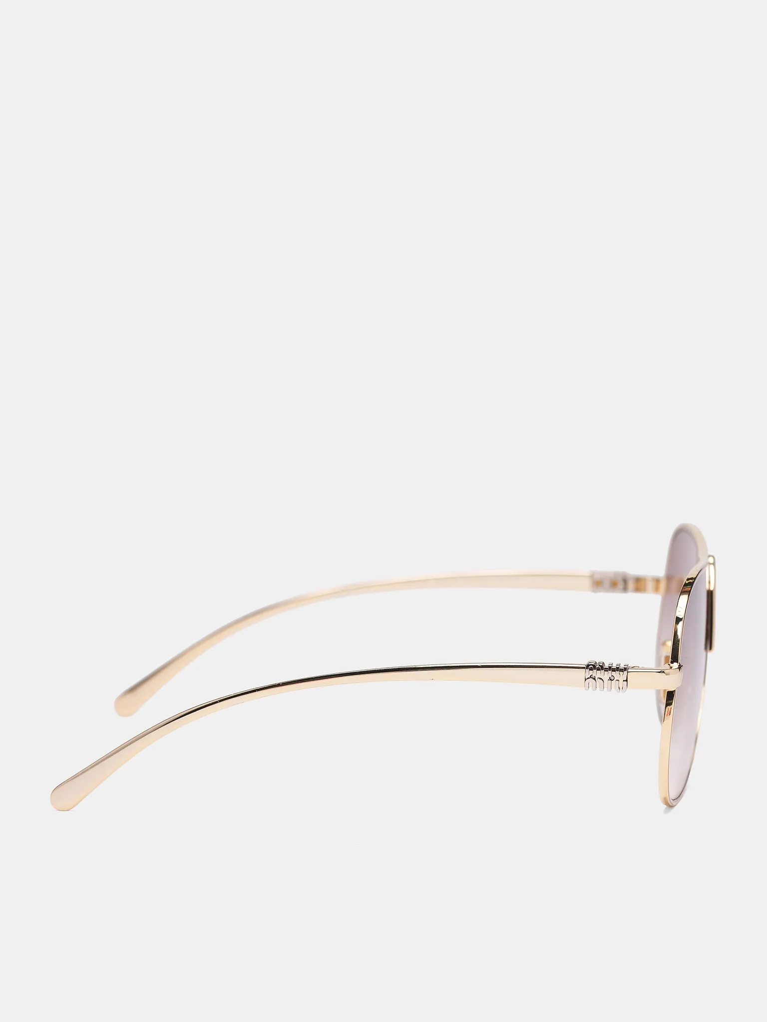 Gold MU-A56S Aviator Sunglasses (0MU-A56S-GOLD-CLEAR-BROWN) sold by lorenzo product image thumbnail 2