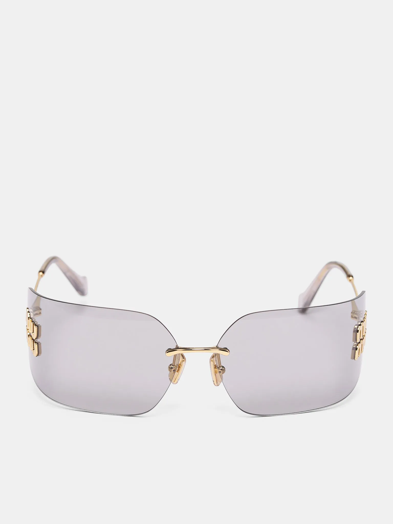 Gold MU-54YS Shield Sunglasses (0MU-54YS-GOLD-LIGHT-GREY) sold by lorenzo