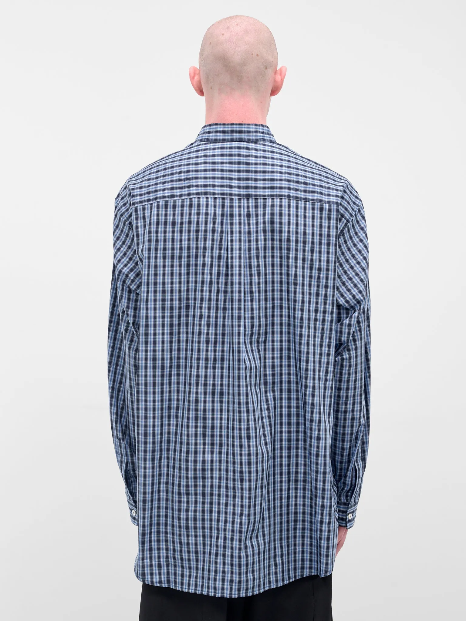 Blue Check Tie Button-Down Shirt (UH76SH280CN-BLUE-CHECK) sold by lorenzo product image thumbnail 3