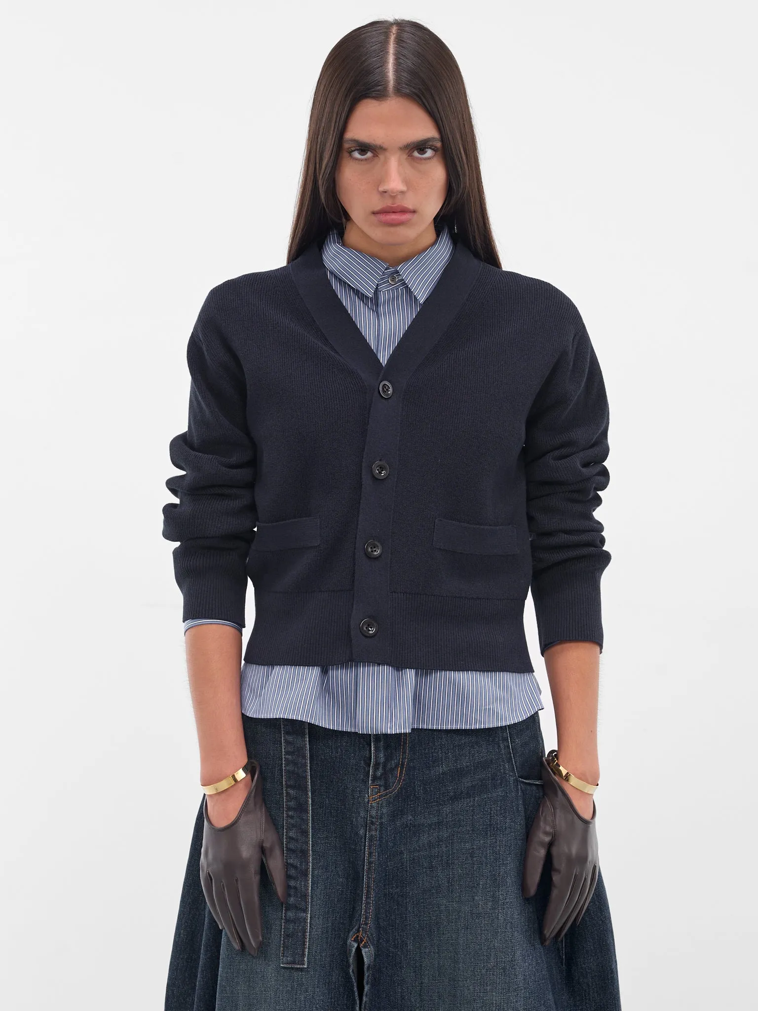 Brown Sheep Leather Bangle Gloves (25-08253-601-BROWN) sold by lorenzo