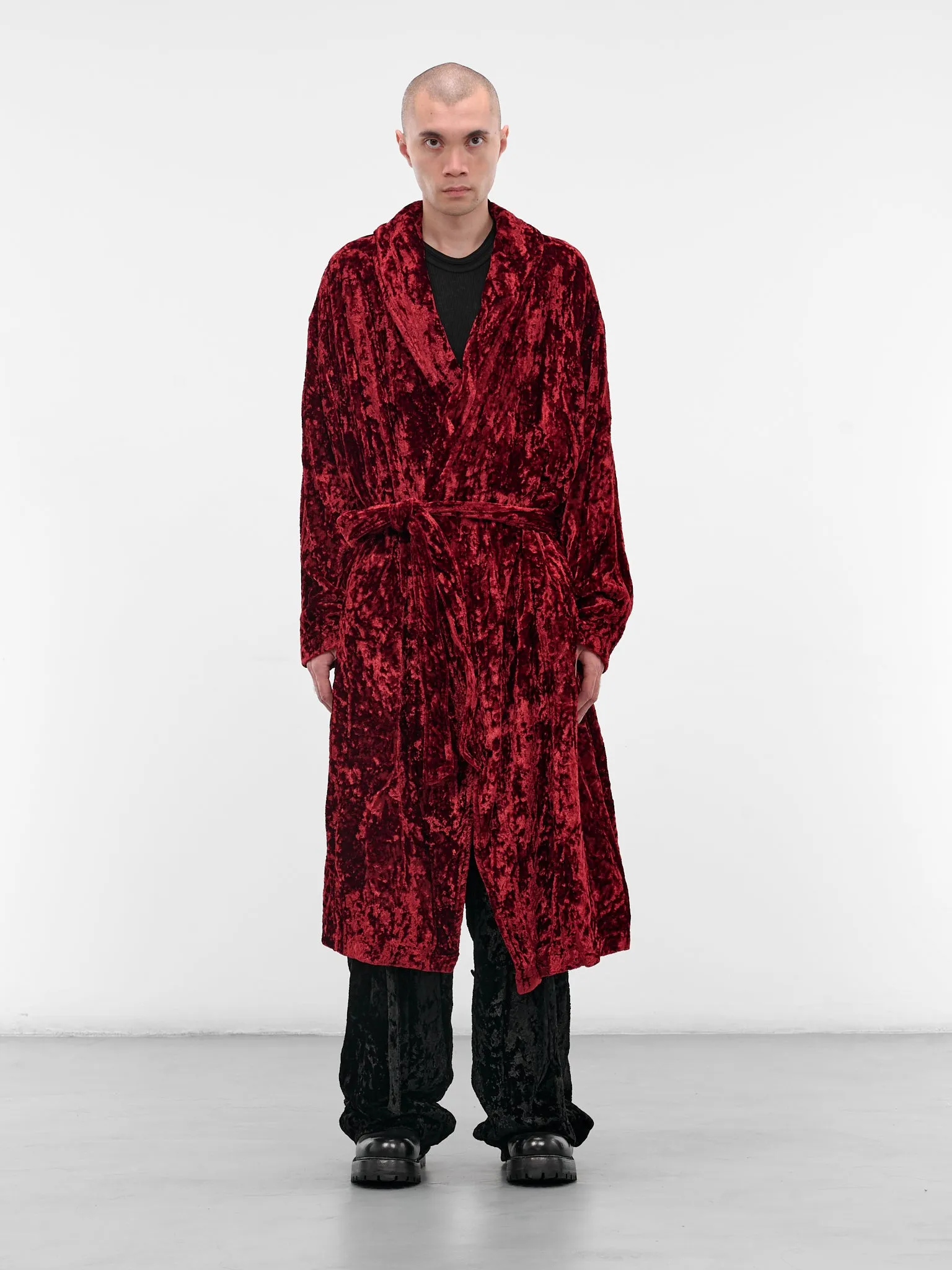 Red Crushed Velvet Robe (917COM3-BLOOD) sold by lorenzo