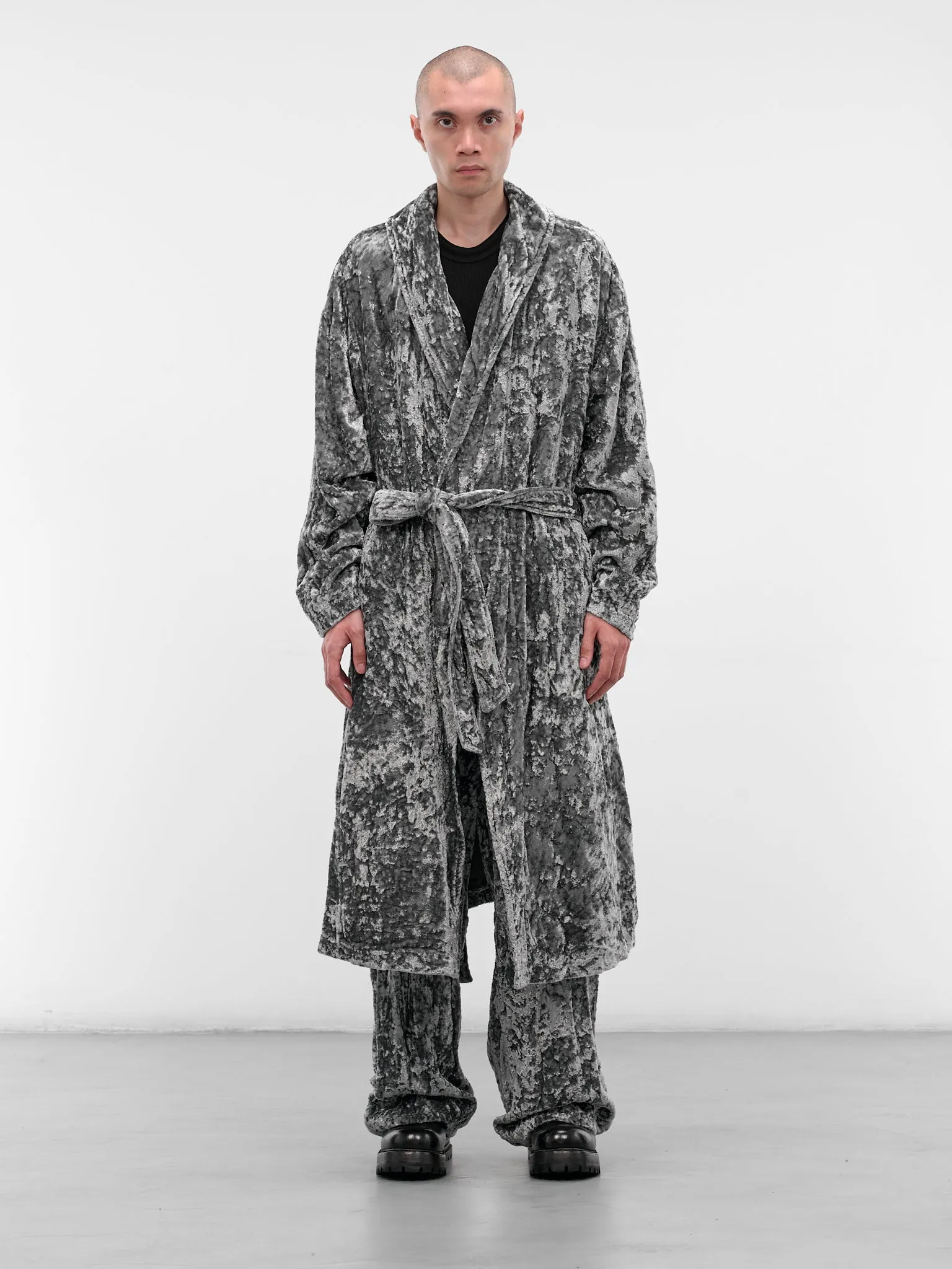 Gray Crushed Velvet Robe (917COM3-GRAY) sold by lorenzo