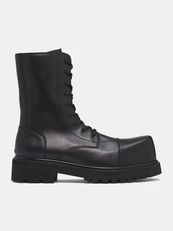 Black Stomp Combat Boots (UH76BT800B-BLACK) sold by lorenzo