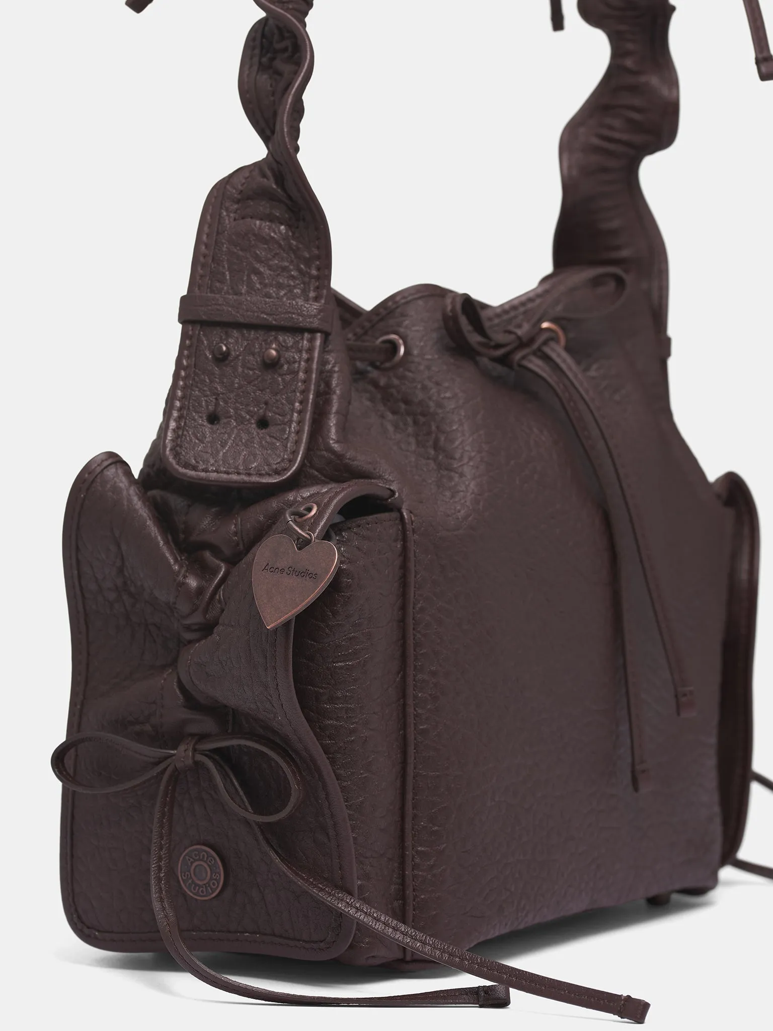 Brown Leather Multi-Pocket Bag (MP-BIG-GRAINY-CHOCOLATE-BROWN) sold by lorenzo product image thumbnail 4