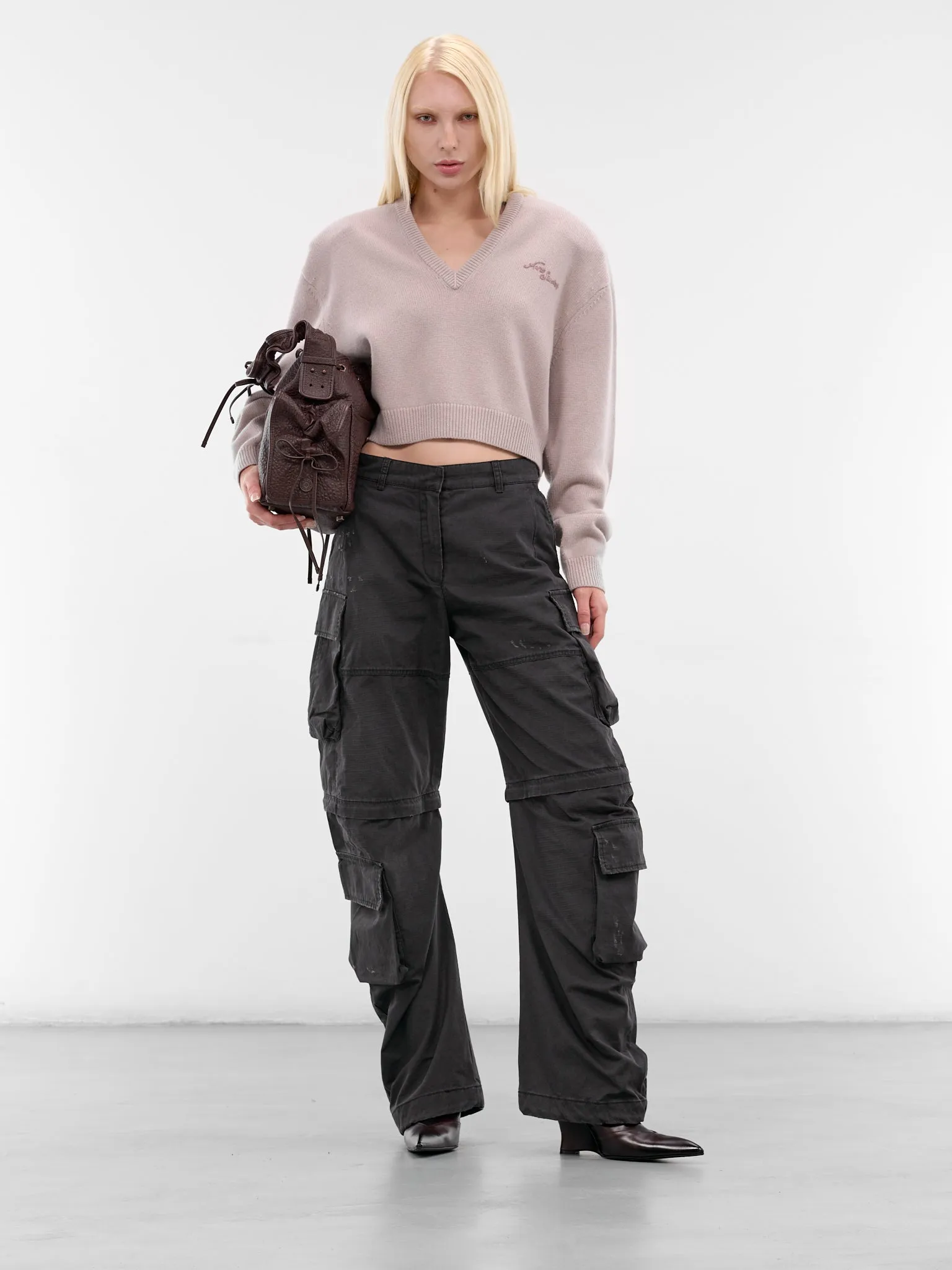 Brown Leather Multi-Pocket Bag (MP-BIG-GRAINY-CHOCOLATE-BROWN) sold by lorenzo product image thumbnail 5