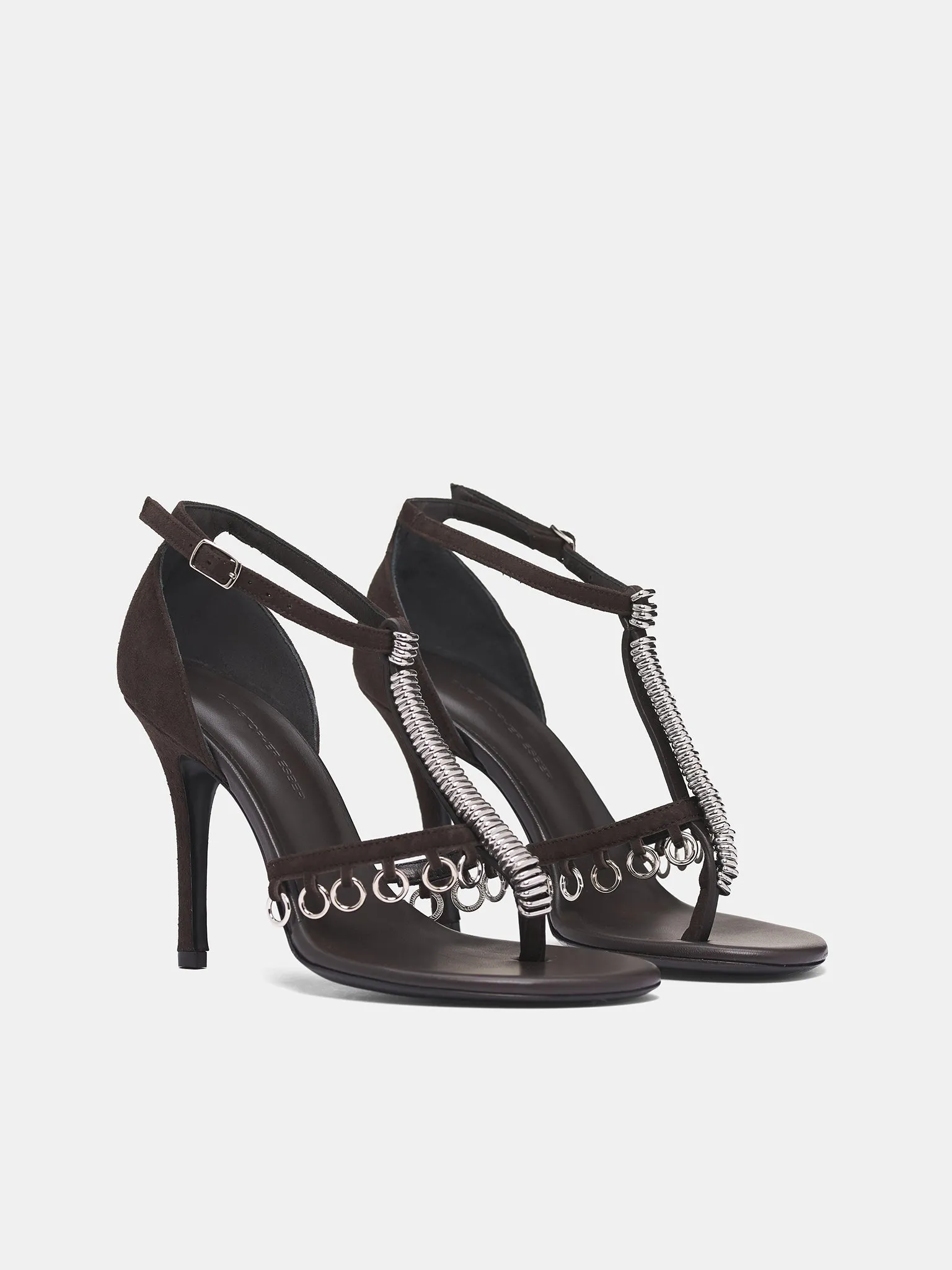 Espresso Suede Ludo Pierced Heels (25039044-ESPRESSO) sold by lorenzo product image thumbnail 2