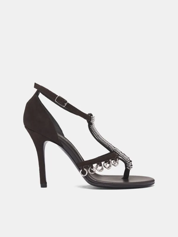 Espresso Suede Ludo Pierced Heels (25039044-ESPRESSO) sold by lorenzo