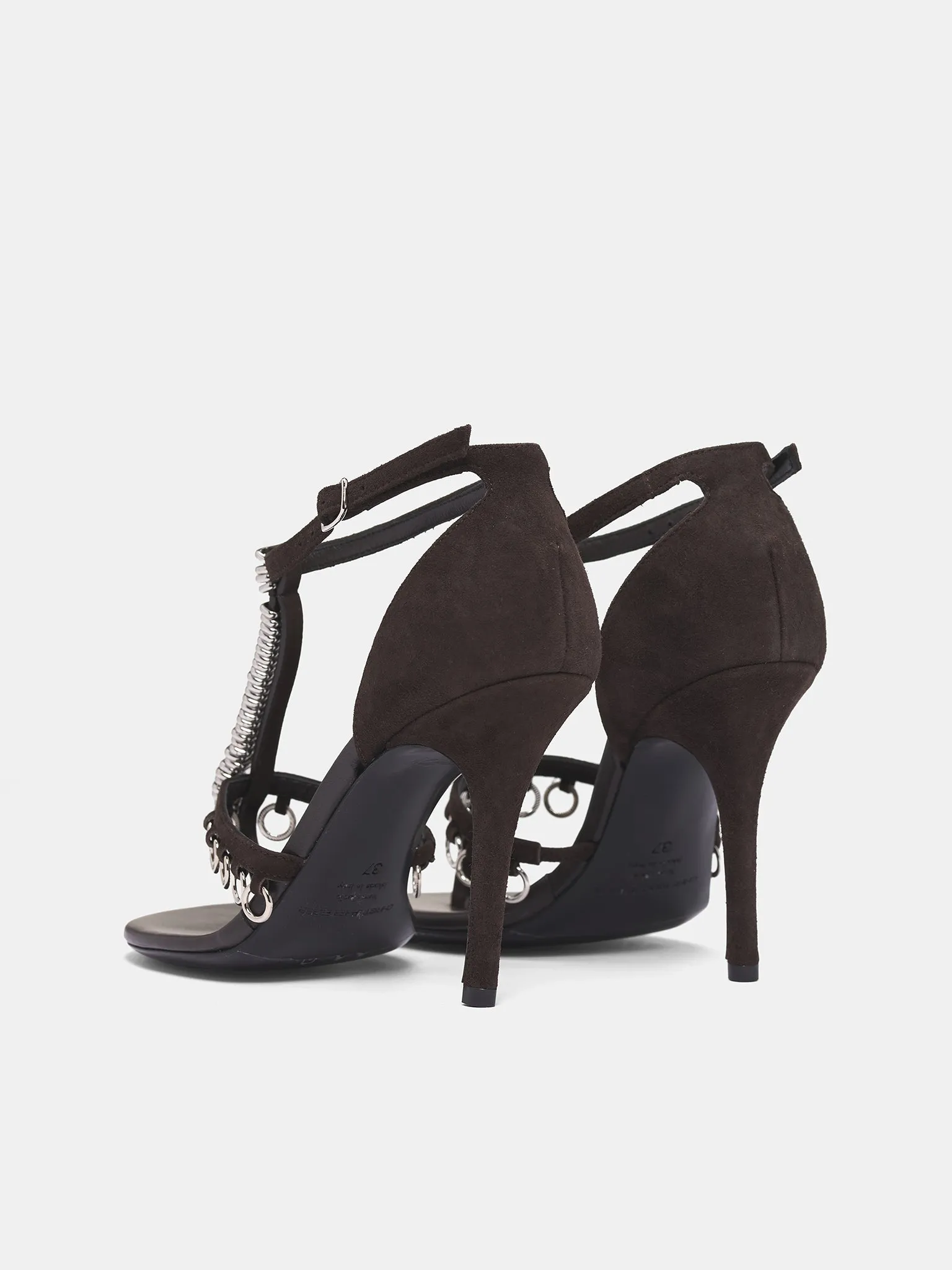 Espresso Suede Ludo Pierced Heels (25039044-ESPRESSO) sold by lorenzo product image thumbnail 5
