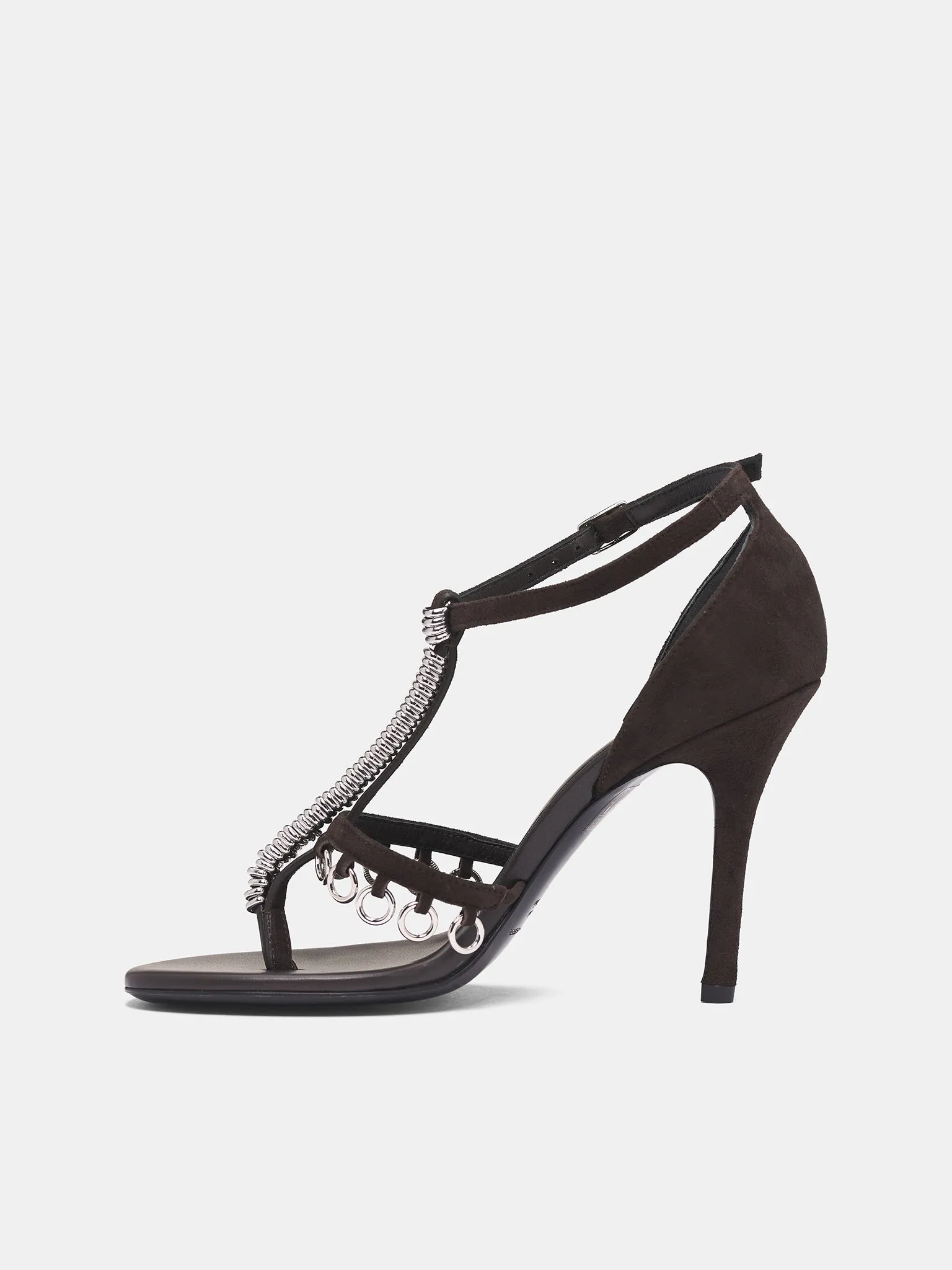 Espresso Suede Ludo Pierced Heels (25039044-ESPRESSO) sold by lorenzo product image thumbnail 3