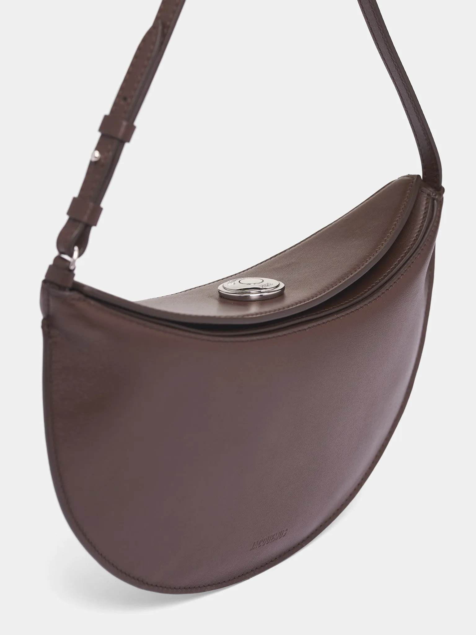 Brown Leather Small Ovalo Bag (BAW00444AC18A08-BROWN) sold by lorenzo product image thumbnail 4