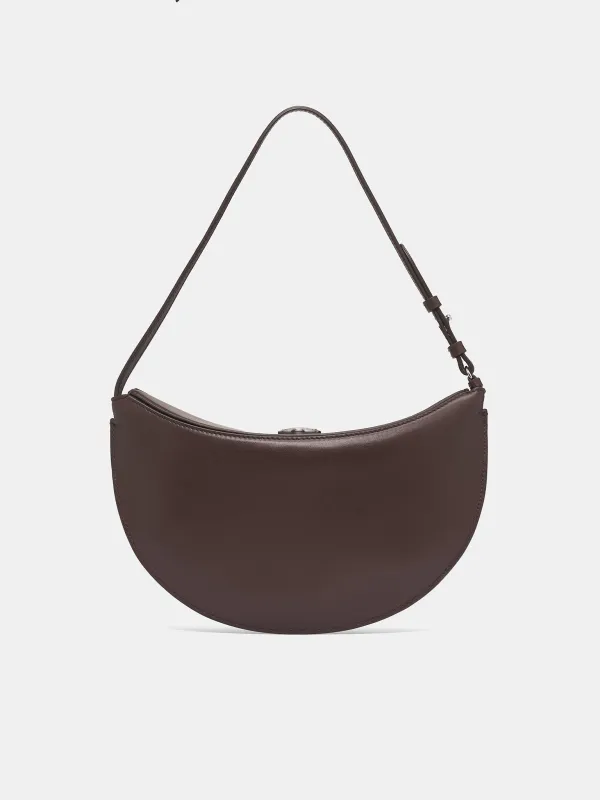 Brown Leather Small Ovalo Bag (BAW00444AC18A08-BROWN) sold by lorenzo
