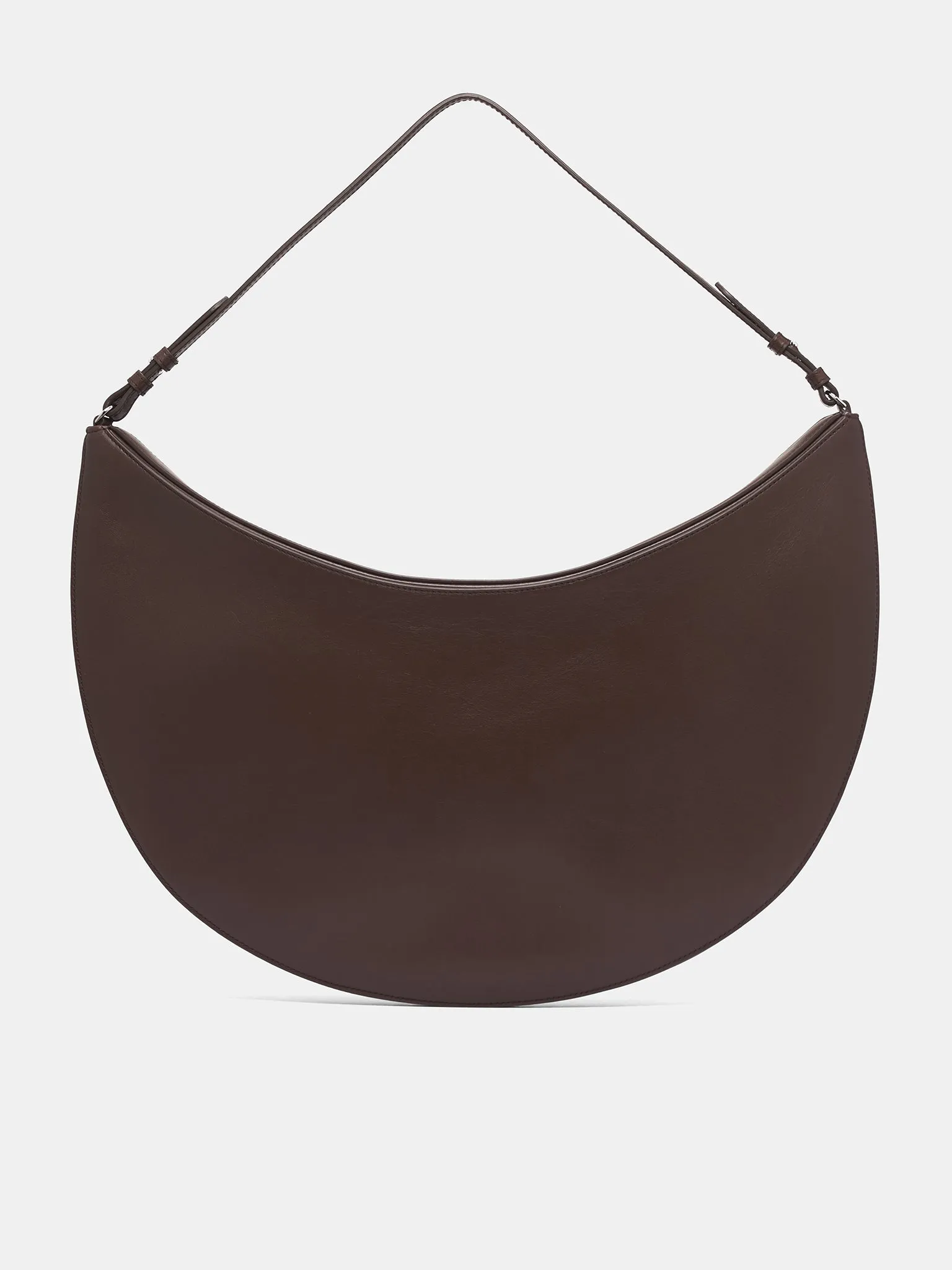 Brown Leather Ovalo Bag (BAW00437AC18A08-BROWN) sold by lorenzo product image thumbnail 2