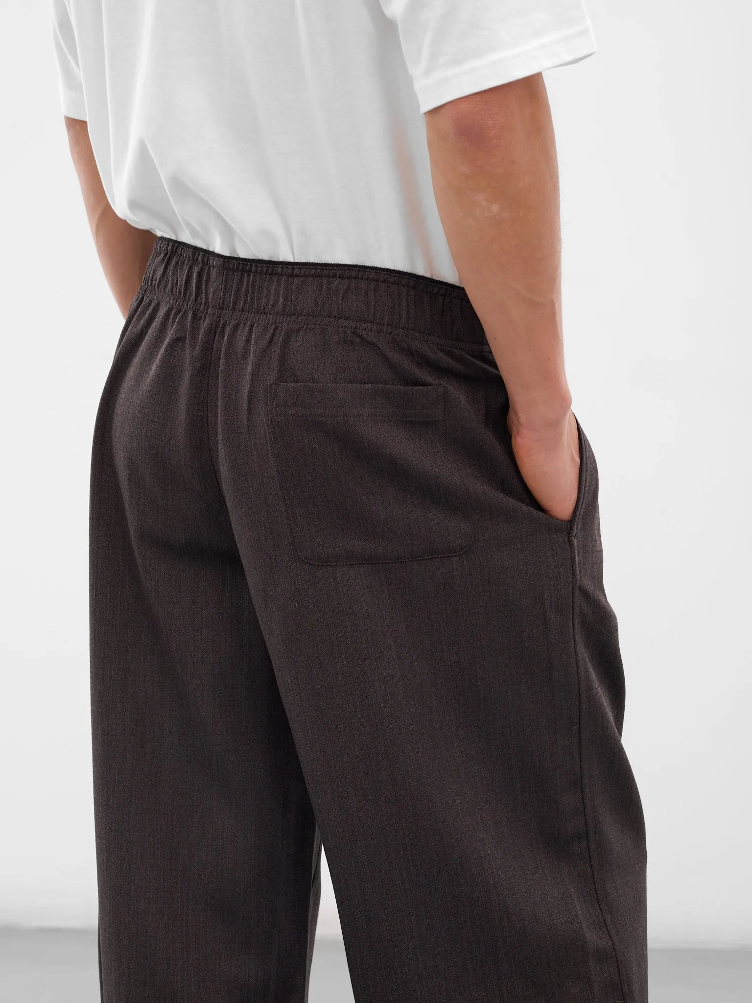 Brown Wool Havana Leisure Trousers (M4254LH-HAVANA-BROWN) sold by lorenzo product image thumbnail 4