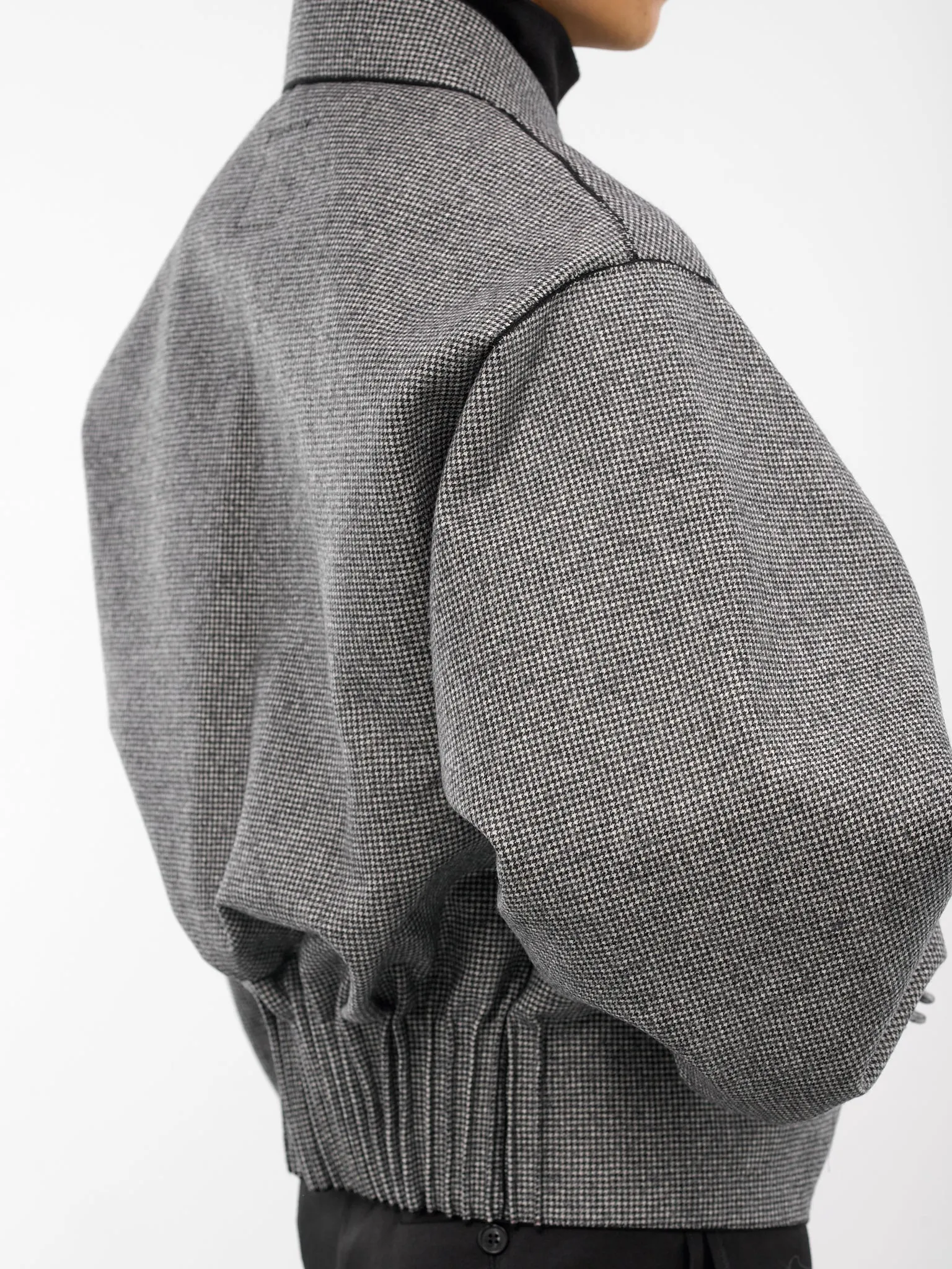 Houndstooth Wool Oversized Zip Jacket (RM252-032-HOUNDSTOOTH) sold by lorenzo product image thumbnail 5