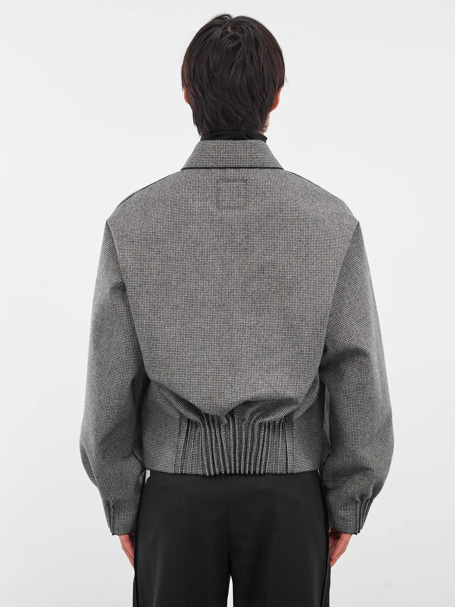 Houndstooth Wool Oversized Zip Jacket (RM252-032-HOUNDSTOOTH) sold by lorenzo product image thumbnail 3