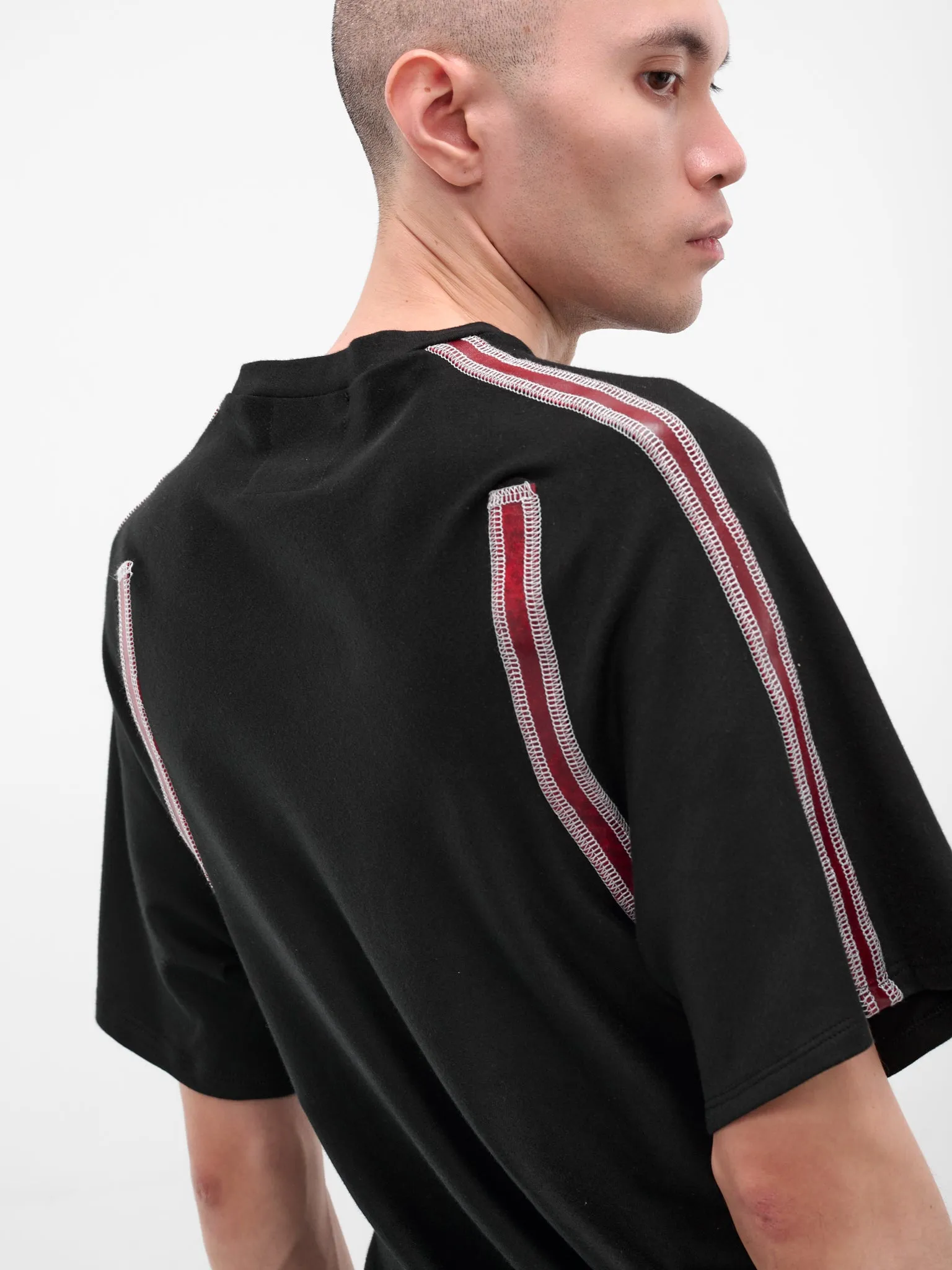 Black Twisted Slim Tee (TWISTED-TOP-BLACK) sold by lorenzo product image thumbnail 5