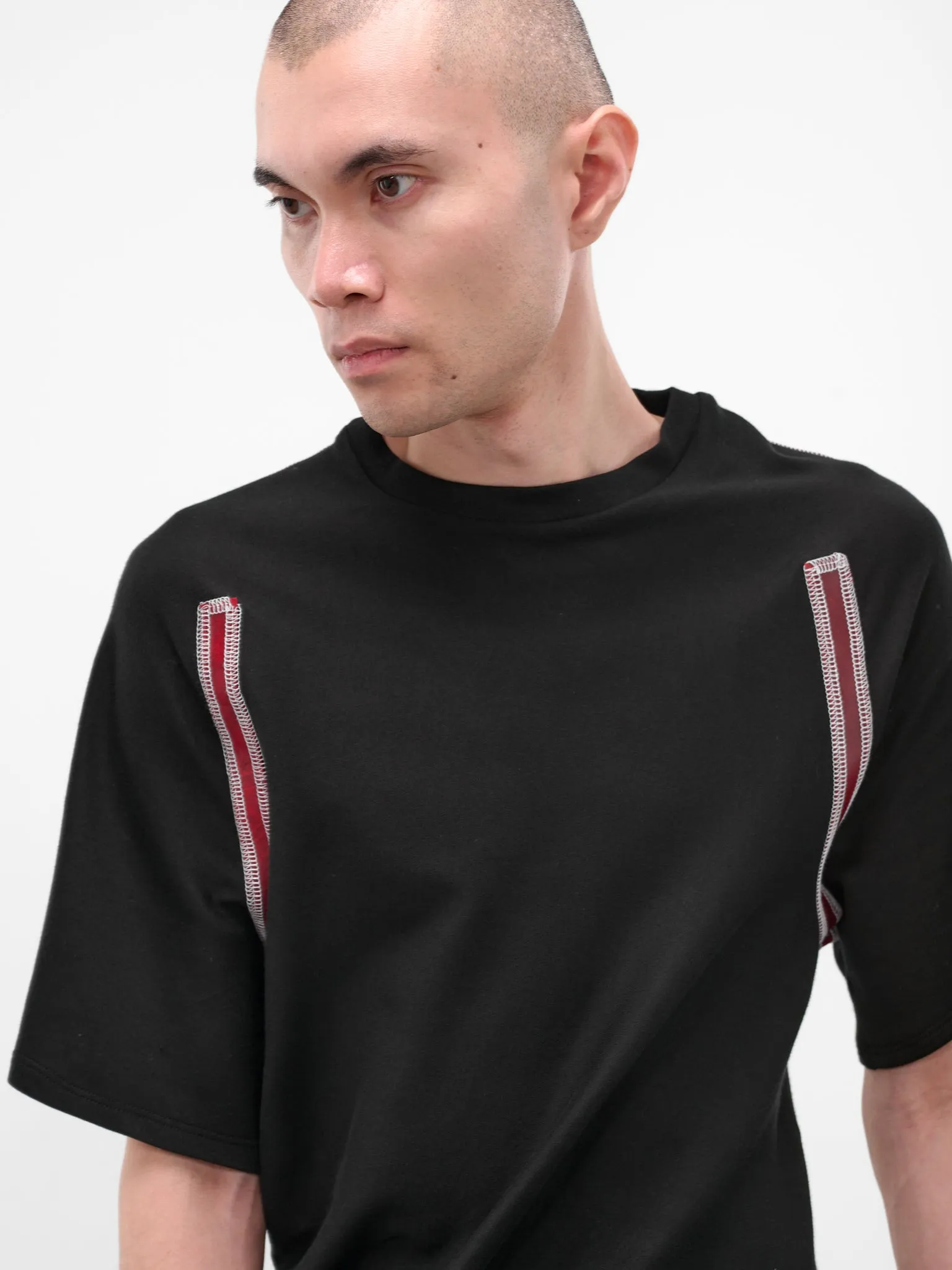 Black Twisted Slim Tee (TWISTED-TOP-BLACK) sold by lorenzo product image thumbnail 4