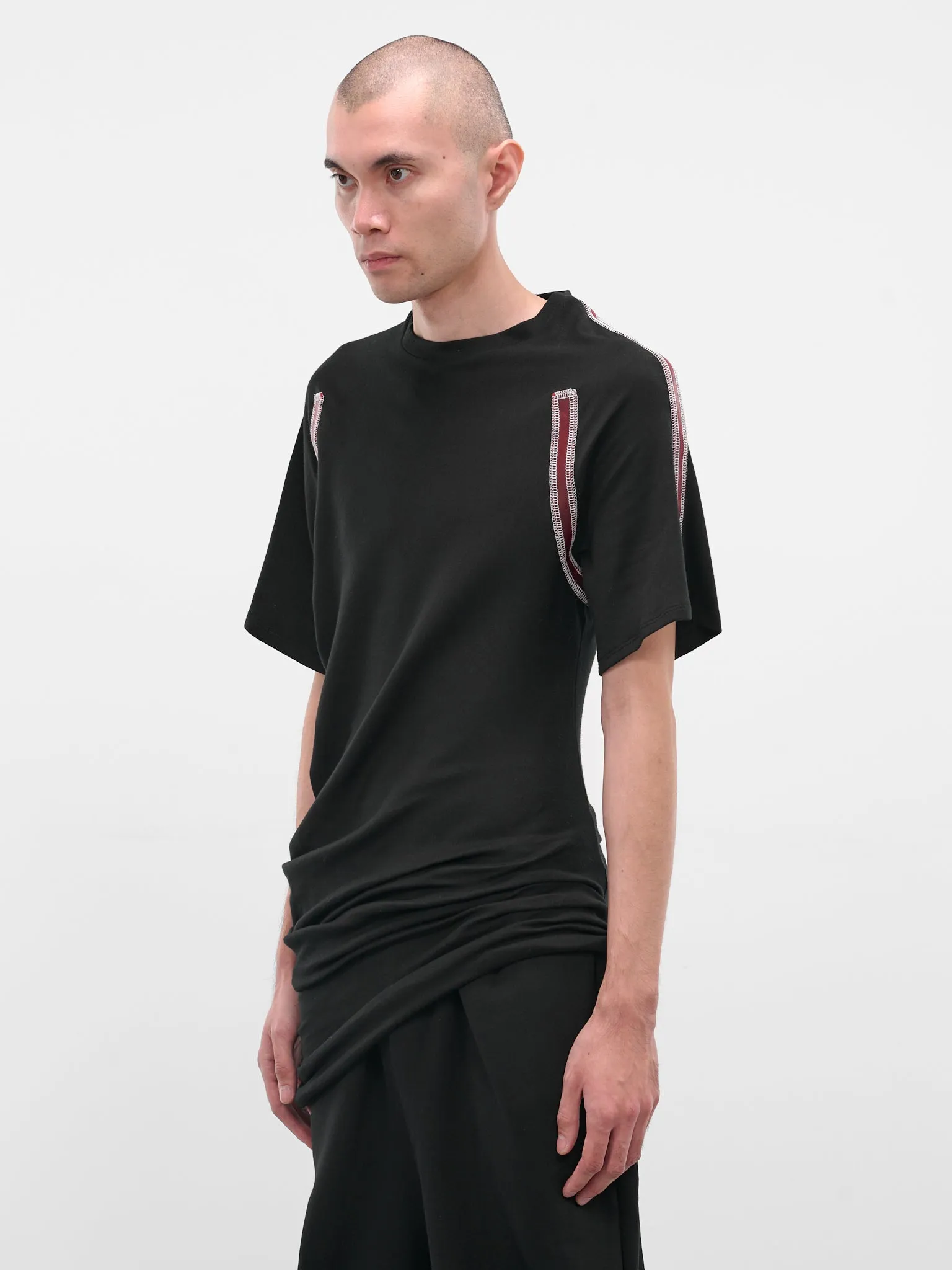 Black Twisted Slim Tee (TWISTED-TOP-BLACK) sold by lorenzo product image thumbnail 2