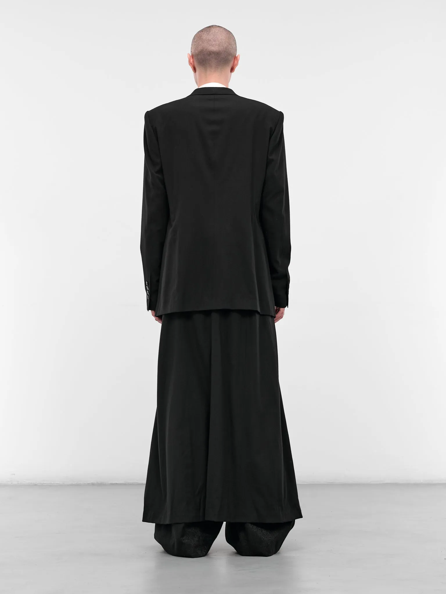 Black Tailored Wool-Viscose Blazer (917JAM1-S-BLACK) sold by lorenzo product image thumbnail 3