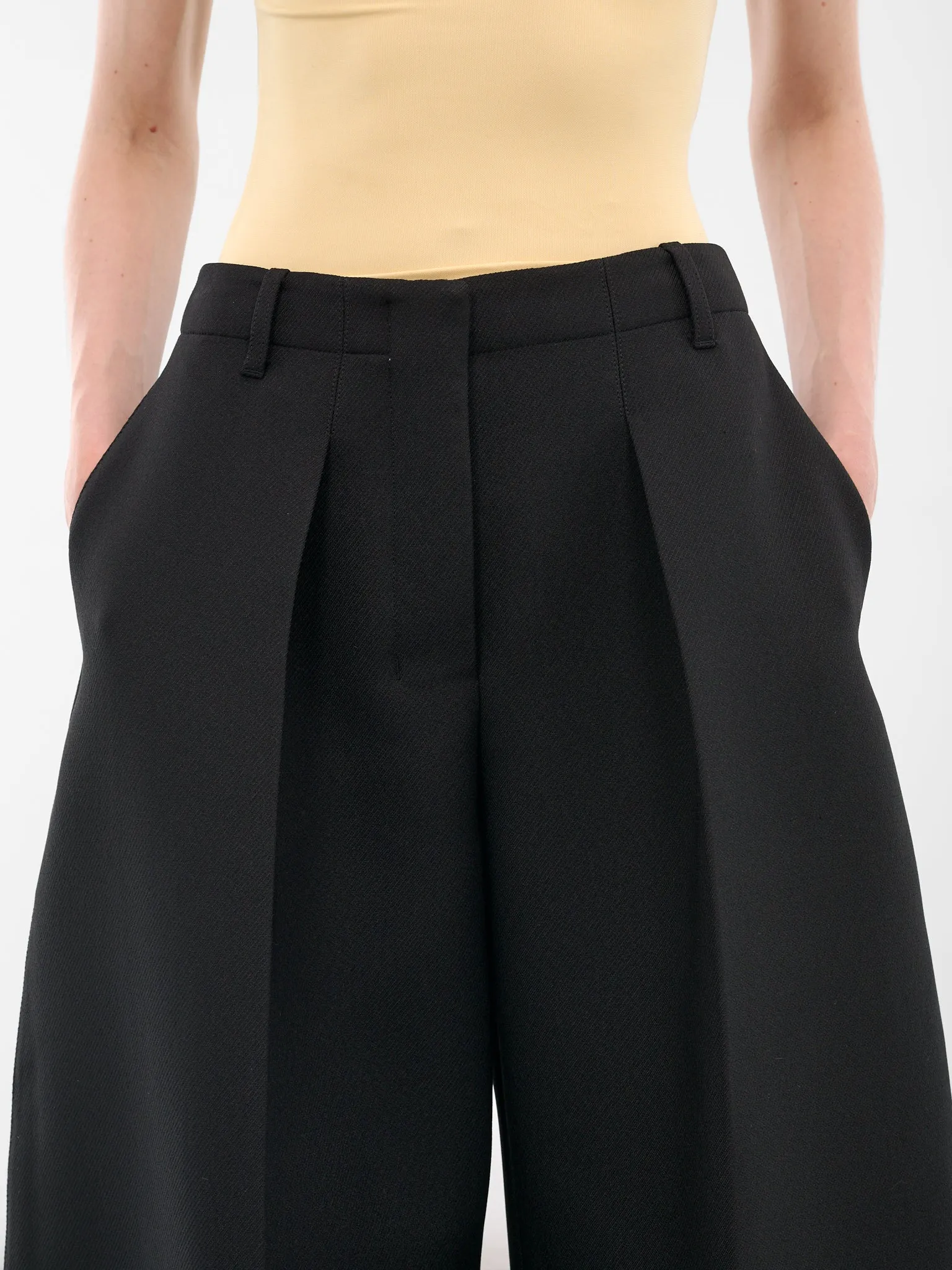 Black Wide Ovalo Trousers (PAW00621AW00633-BLACK) sold by lorenzo product image thumbnail 5