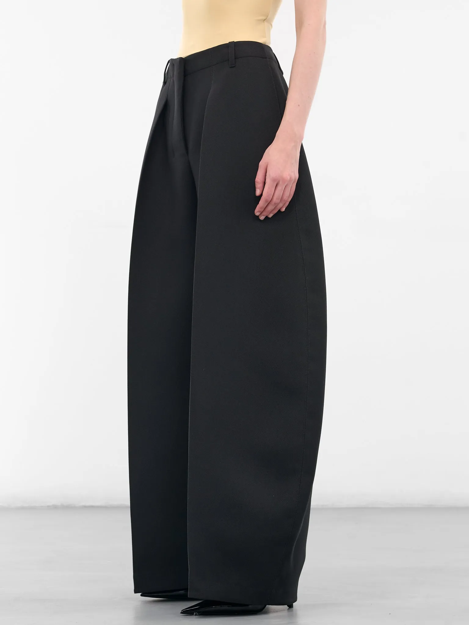 Black Wide Ovalo Trousers (PAW00621AW00633-BLACK) sold by lorenzo product image thumbnail 2
