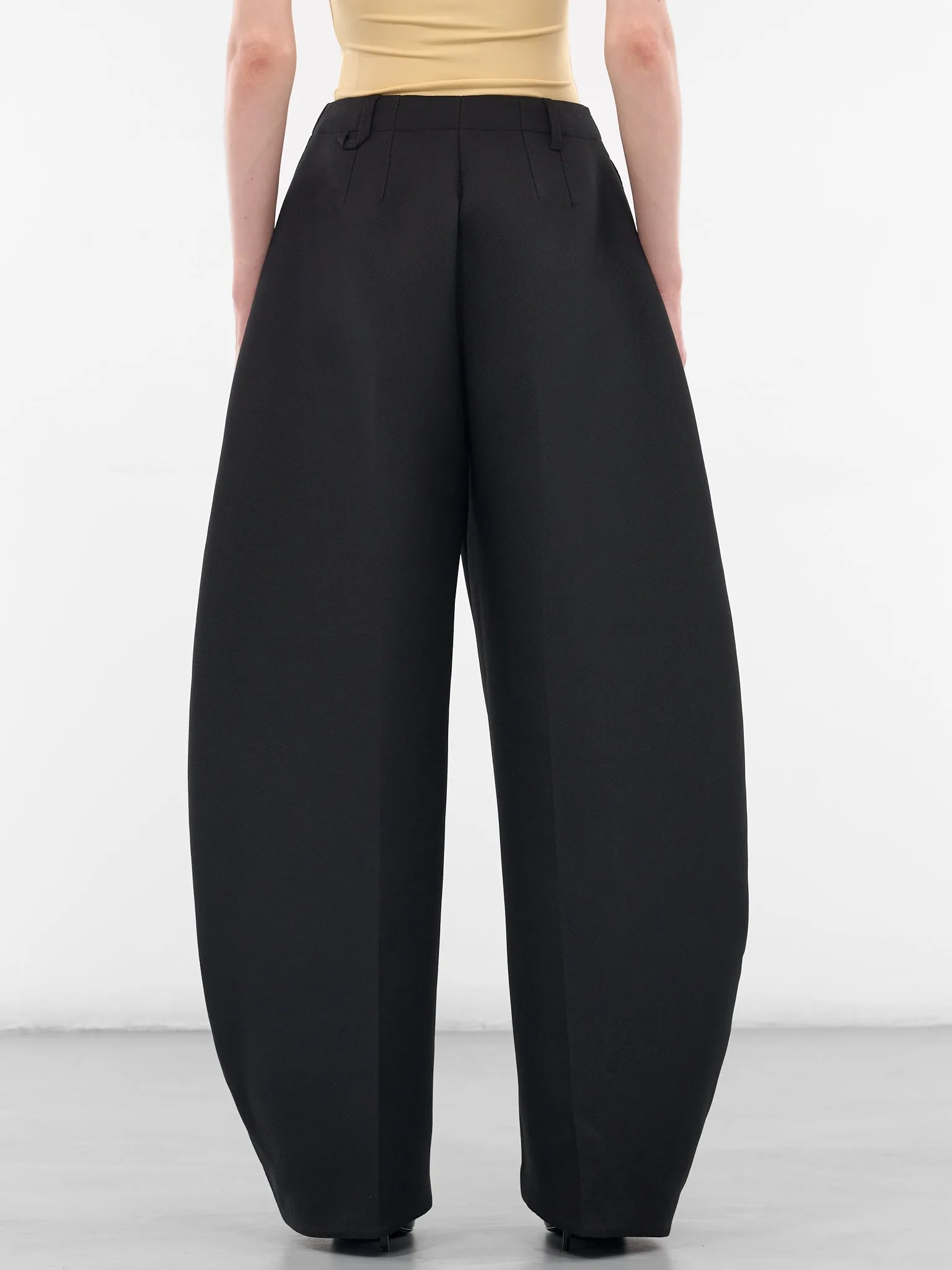 Black Wide Ovalo Trousers (PAW00621AW00633-BLACK) sold by lorenzo product image thumbnail 3
