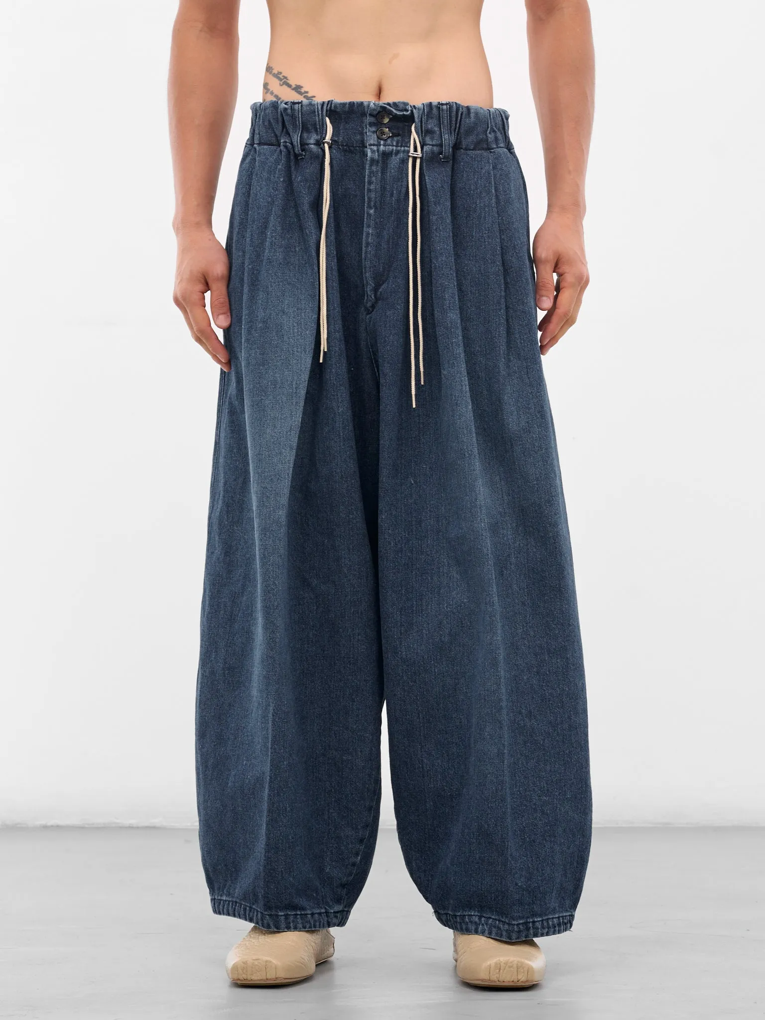 Blue Denim Wide Leg Trousers (SLEC-CPOD-DWWH-BLUE) sold by lorenzo