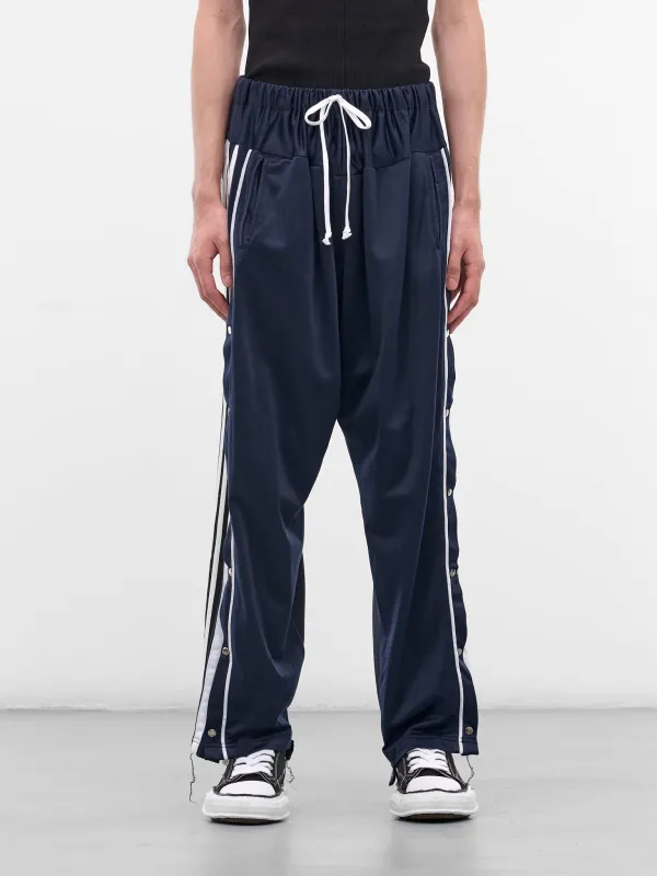Black Deconstructed Track Pants (DC-NS-PT-10-MULTI) sold by lorenzo