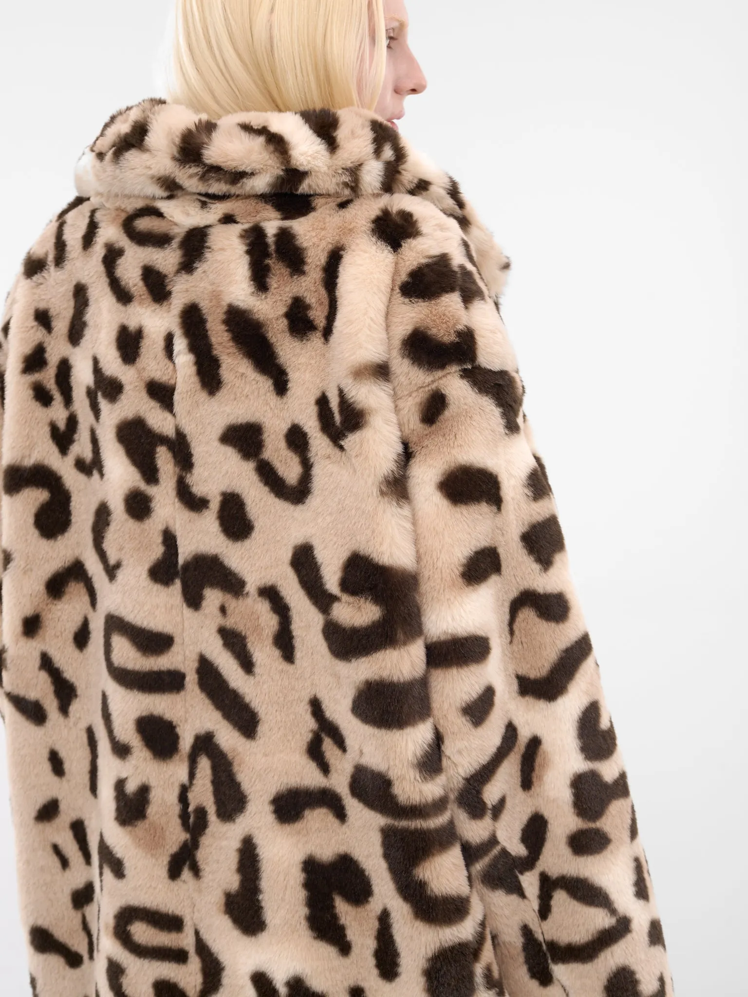 Oversized Leopard Print Fur Coat (VAQ10C001-BROWN-LEOPARD) sold by lorenzo product image thumbnail 4