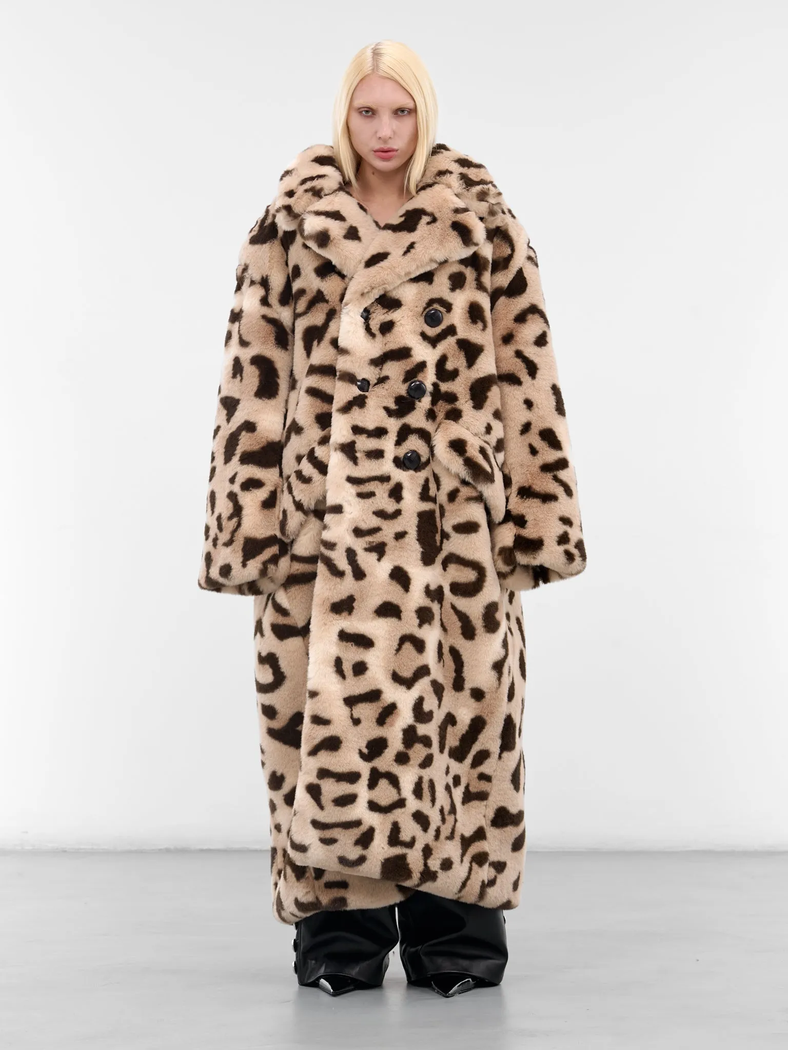 Oversized Leopard Print Fur Coat (VAQ10C001-BROWN-LEOPARD) sold by lorenzo