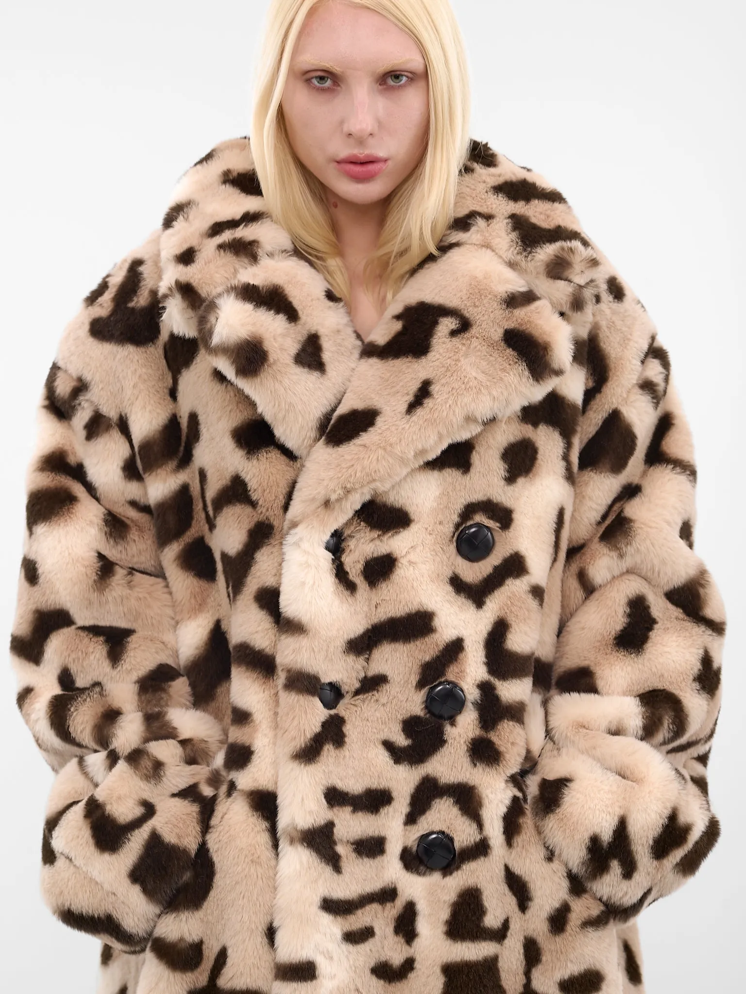 Oversized Leopard Print Fur Coat (VAQ10C001-BROWN-LEOPARD) sold by lorenzo product image thumbnail 5