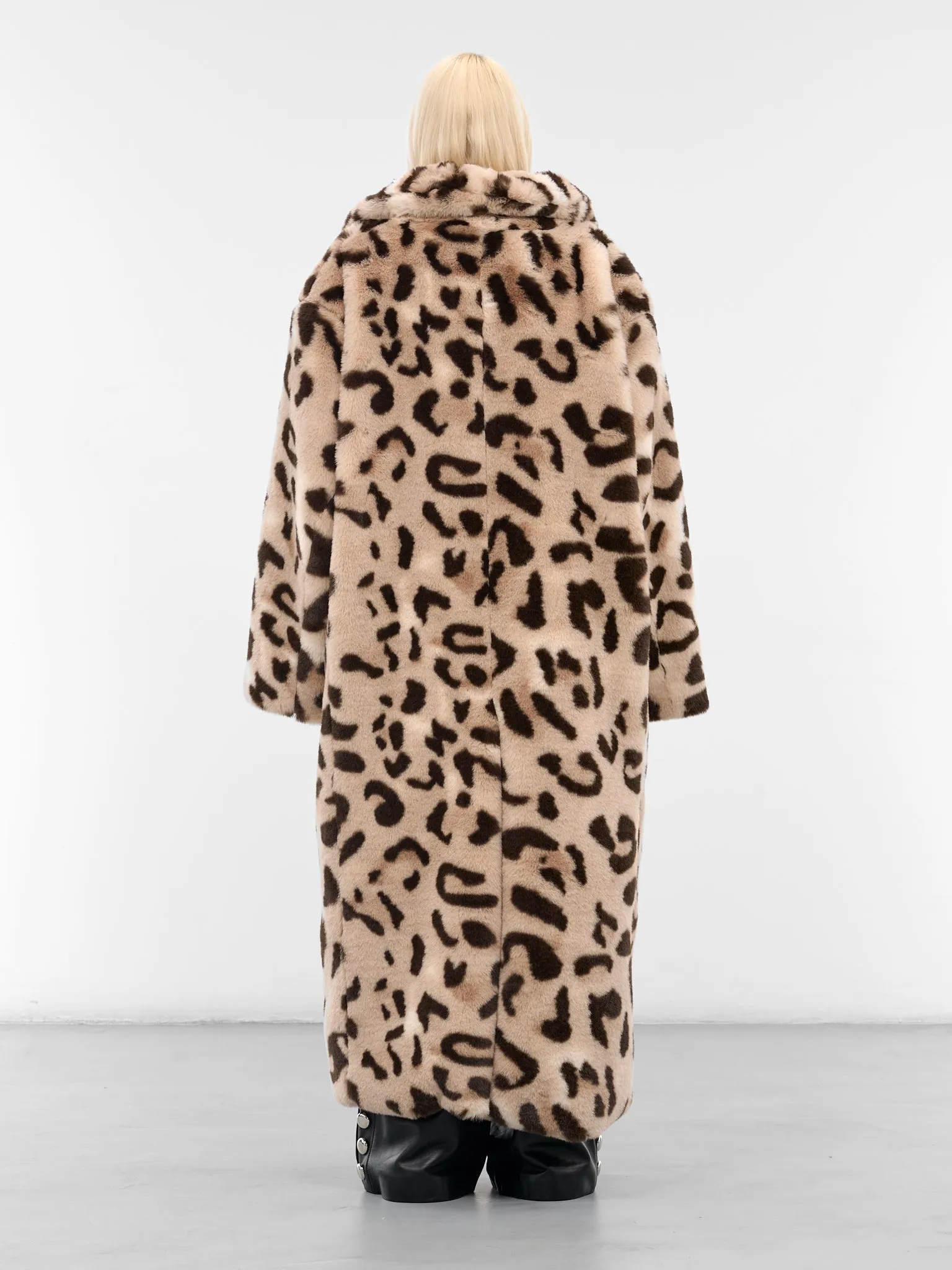 Oversized Leopard Print Fur Coat (VAQ10C001-BROWN-LEOPARD) sold by lorenzo product image thumbnail 3
