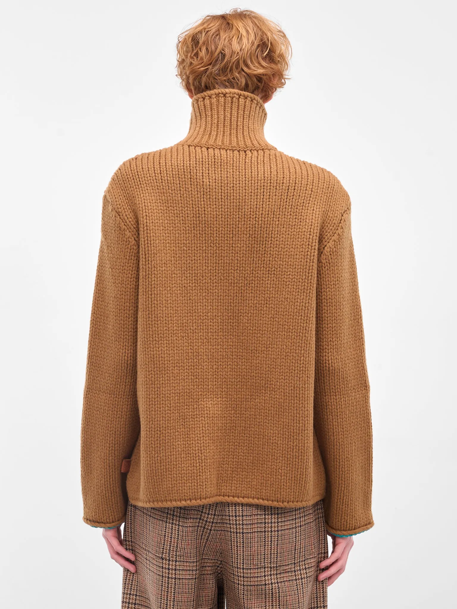 Tan Wool Turtleneck Sweater (H526Y14KMQ-2530-TAN) sold by lorenzo product image thumbnail 3