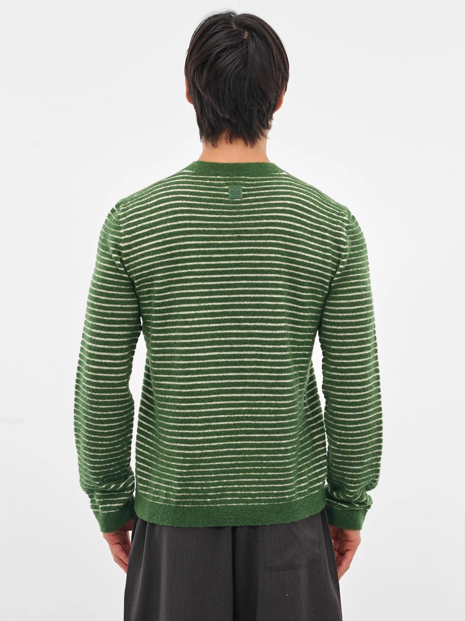 Green Wool-Alpaca Stripe Sweater (H526Y14KN2-ECRU-GREEN) sold by lorenzo product image thumbnail 3