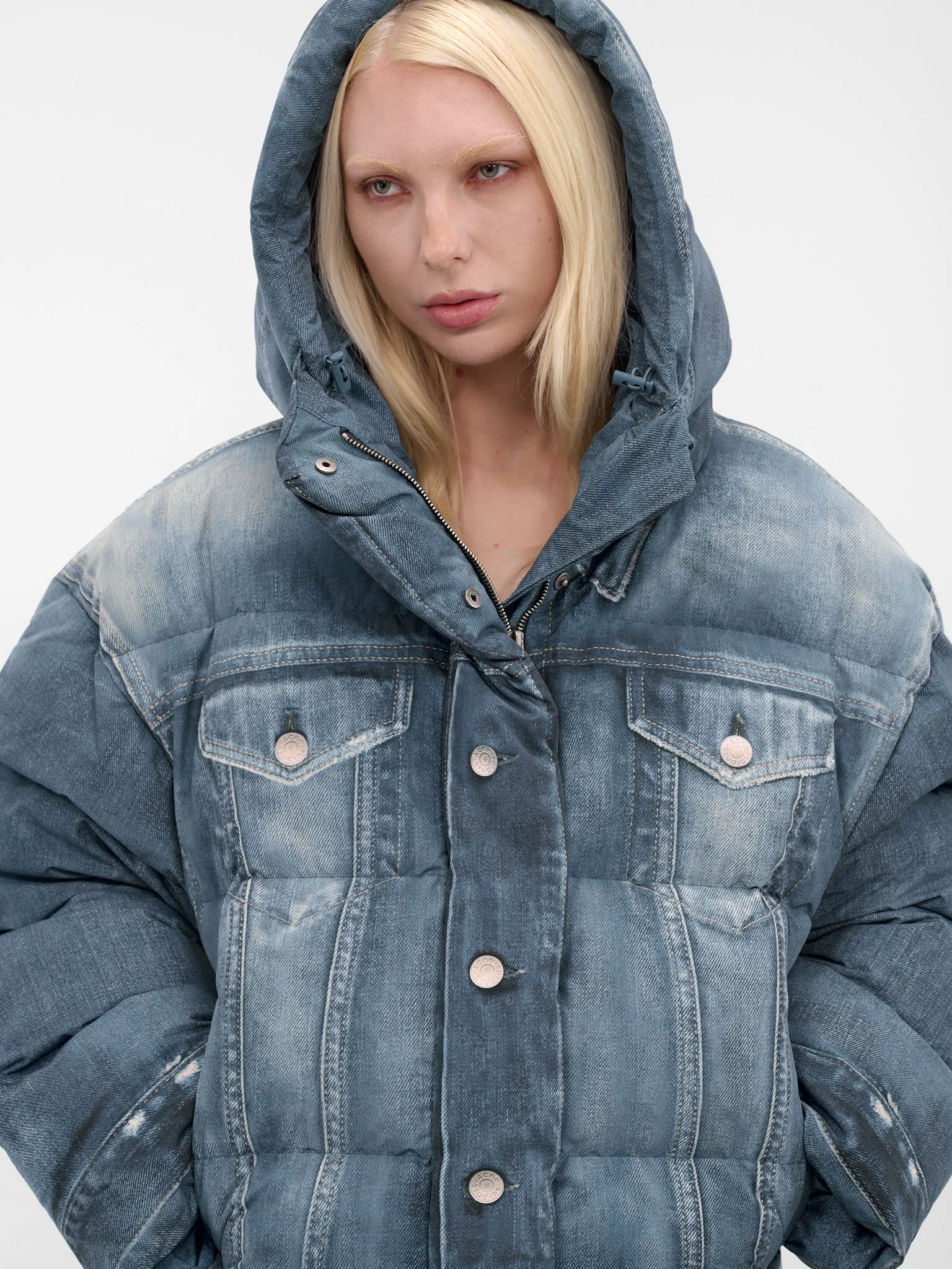 Trompe L'oeil Denim Puffer Jacket (FN-WN-OUTW001061-DENIM-BLUE) sold by lorenzo product image thumbnail 4