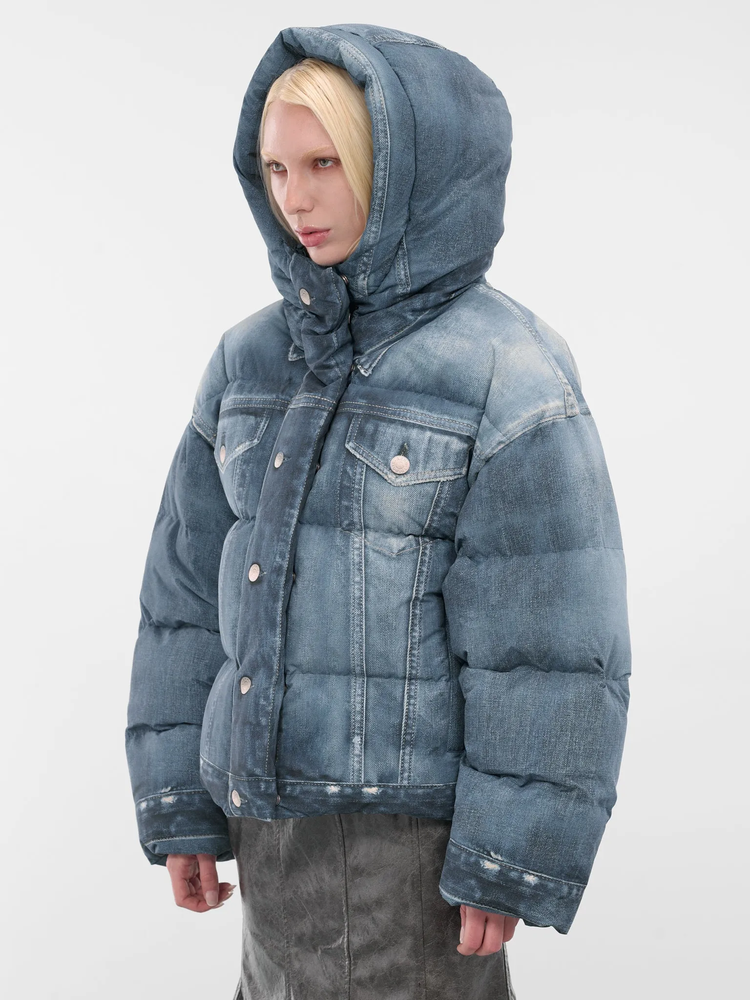 Trompe L'oeil Denim Puffer Jacket (FN-WN-OUTW001061-DENIM-BLUE) sold by lorenzo product image thumbnail 2