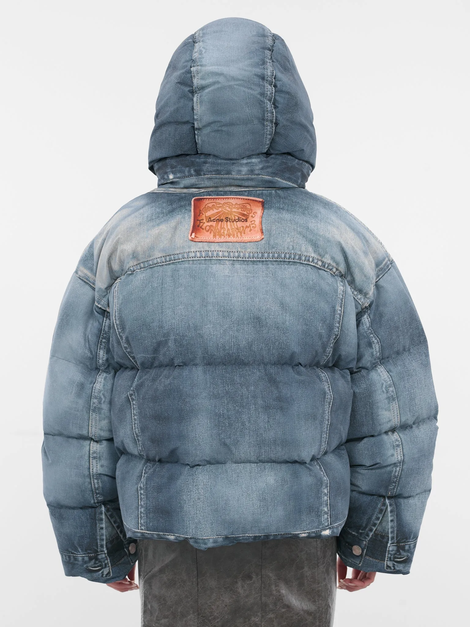 Trompe L'oeil Denim Puffer Jacket (FN-WN-OUTW001061-DENIM-BLUE) sold by lorenzo product image thumbnail 3