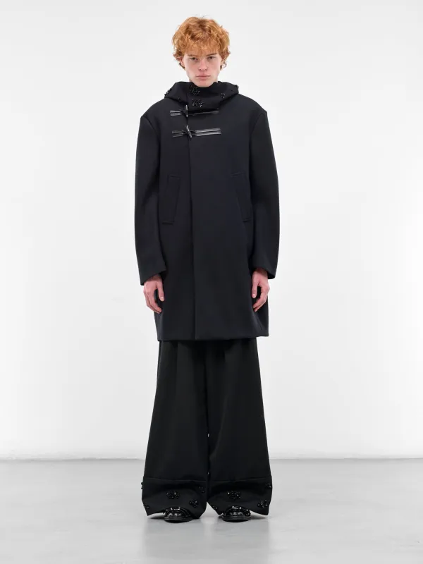 Navy Bonded Wool Duffle Coat (2072B-1265-NAVY-JET) sold by lorenzo