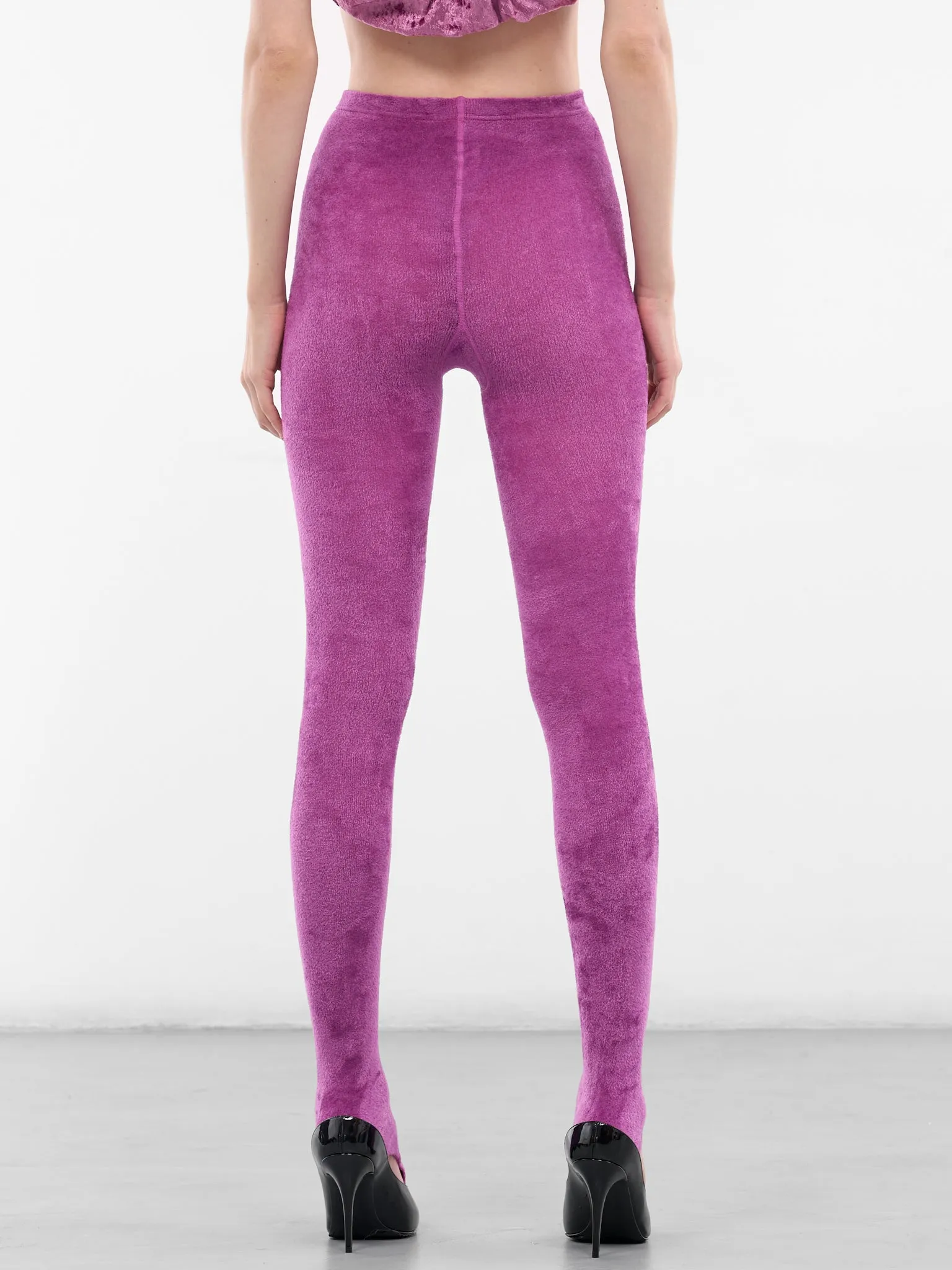 Keggs Purple Fuzzy Knit Leggings (KEGGS-PURPLE) sold by lorenzo product image thumbnail 3